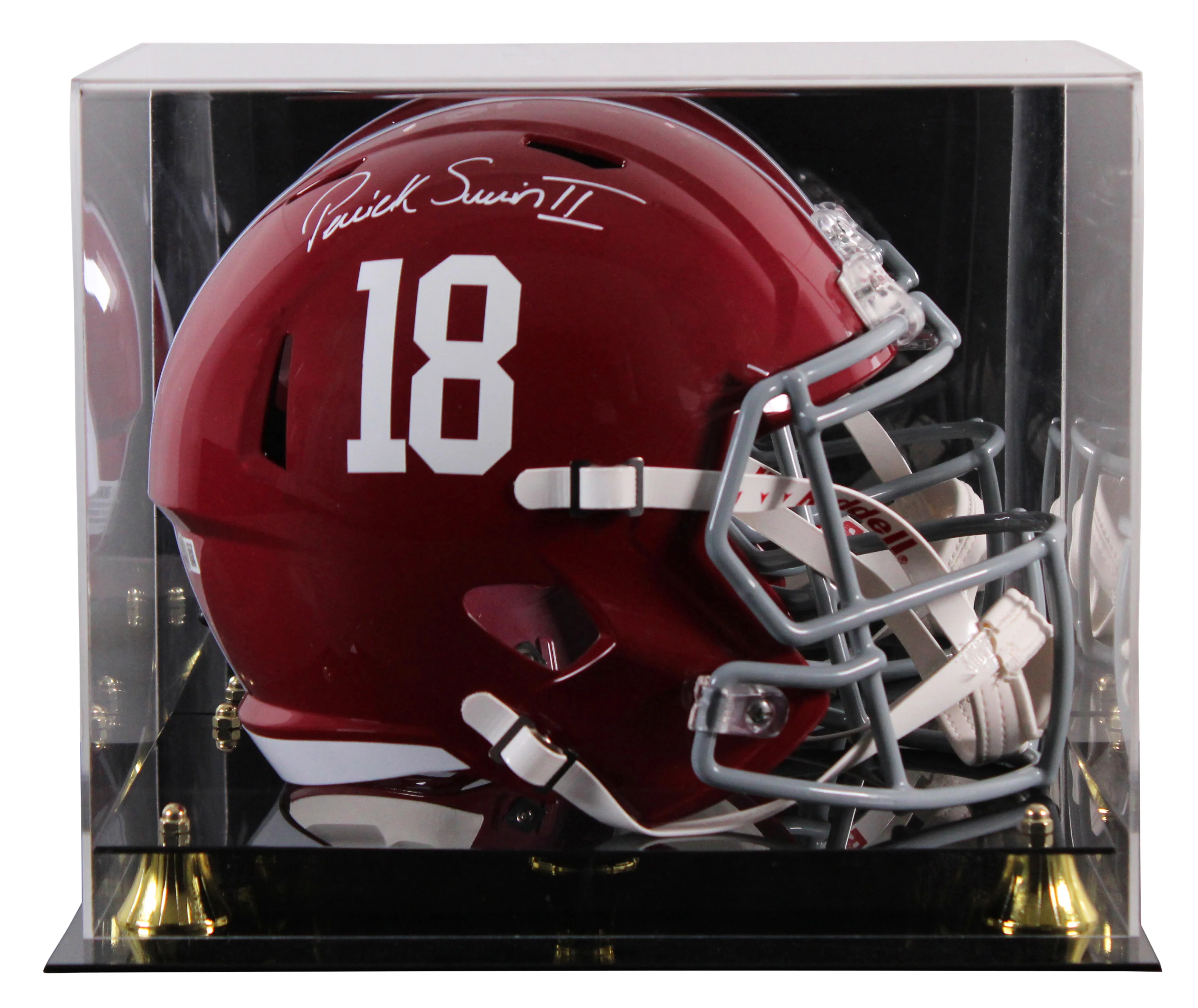 Alabama Patrick Surtain II Signed Full Size Speed Rep Helmet W/ Case BAS Witness - Image 2