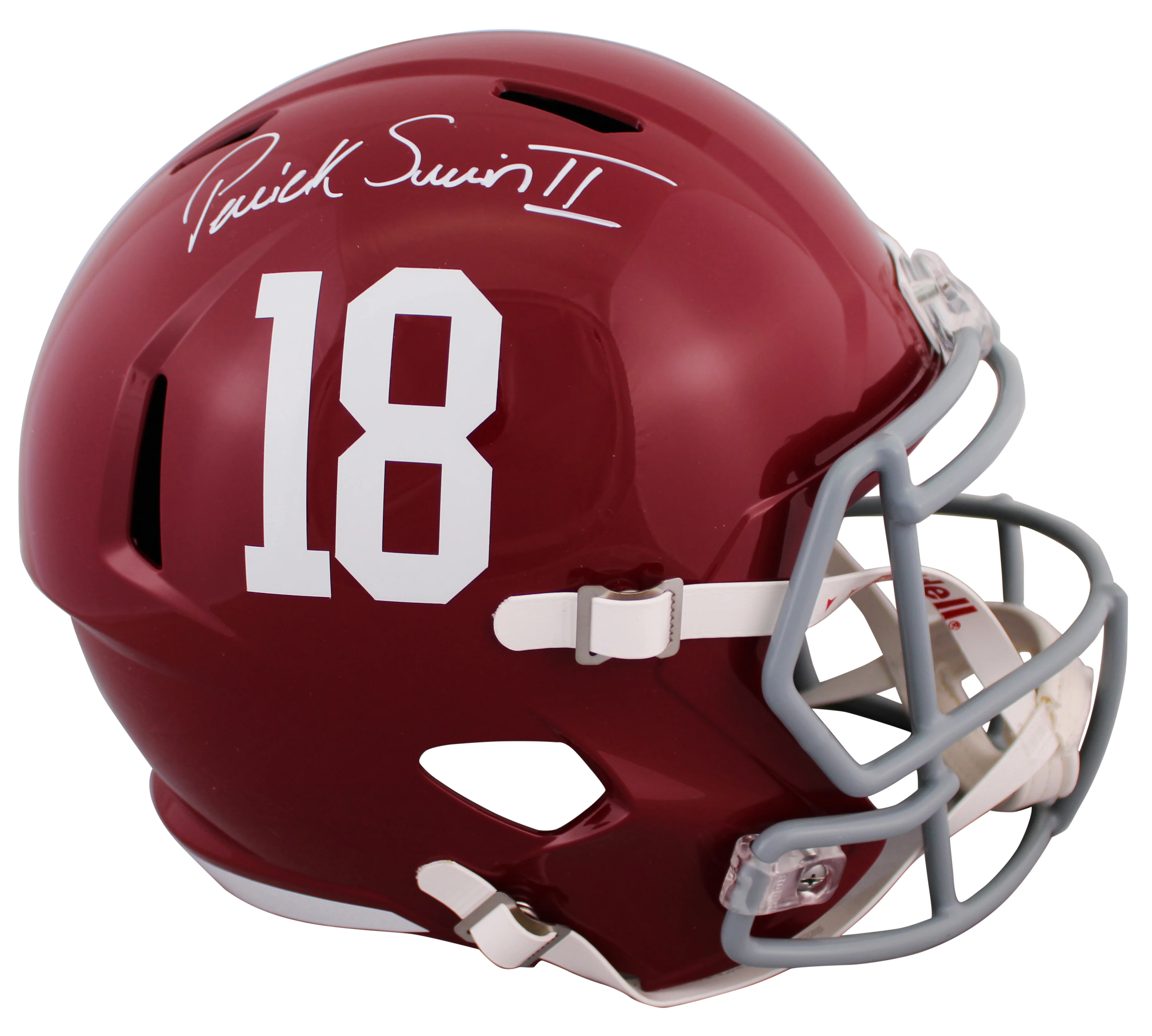 Alabama Patrick Surtain II Signed Full Size Speed Rep Helmet W/ Case BAS Witness - Image 3