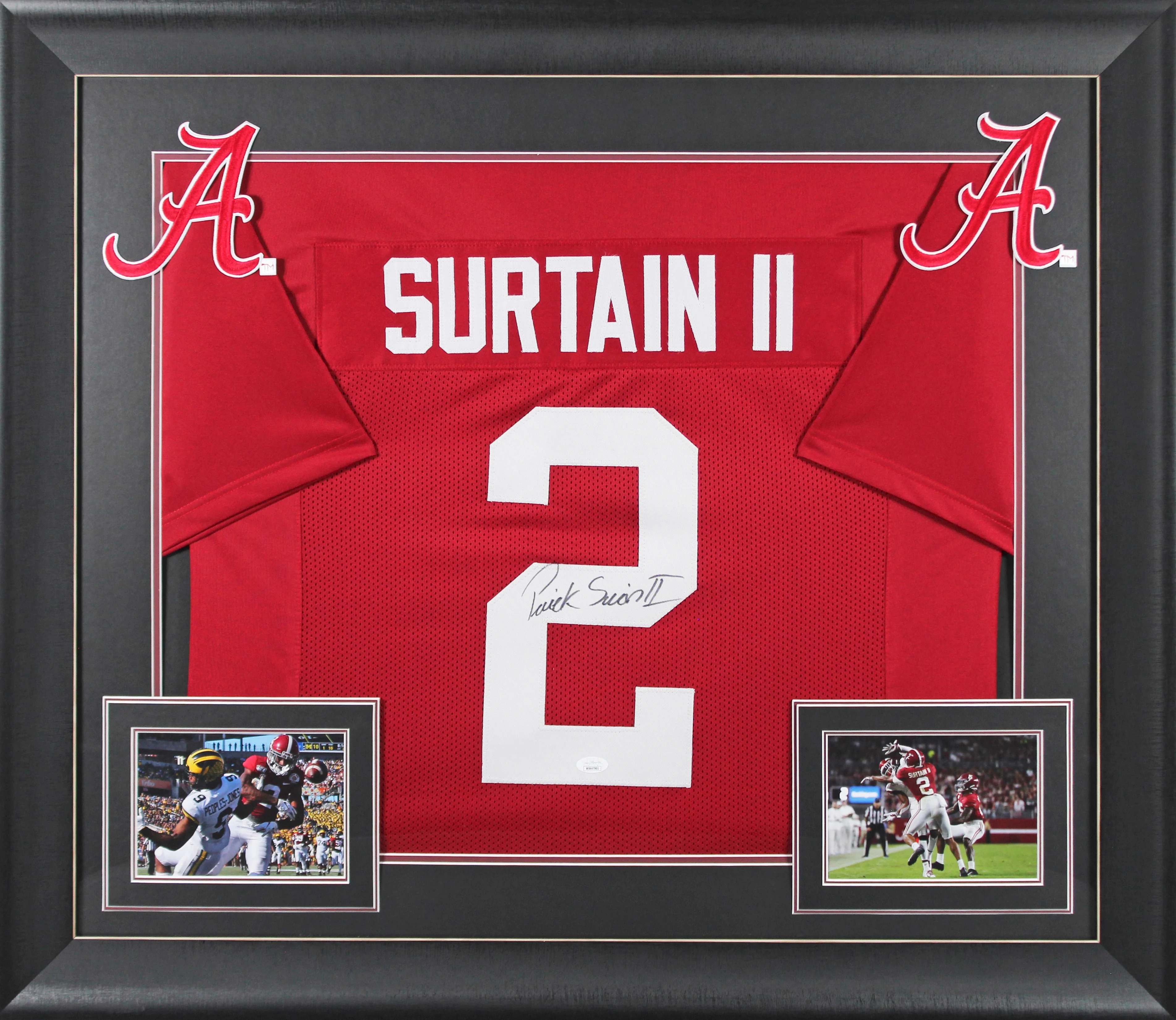 Alabama Patrick Surtain II Signed Maroon Pro Style Framed Jersey JSA Witness - Image 2