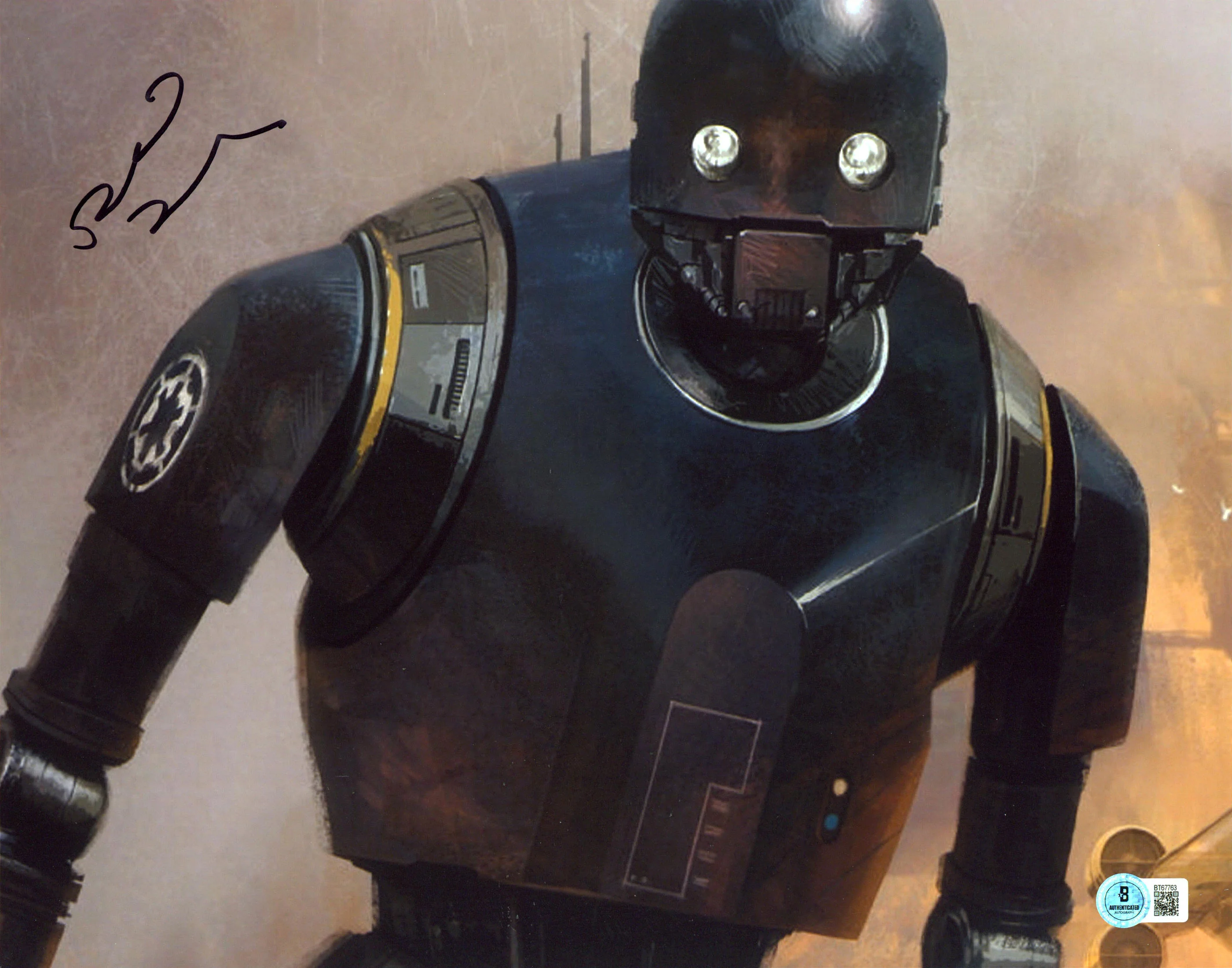 Alan Tudyk Rogue One A Star Wars Story Authentic Signed 11x14 Photo BAS #BT67763 - Image 2
