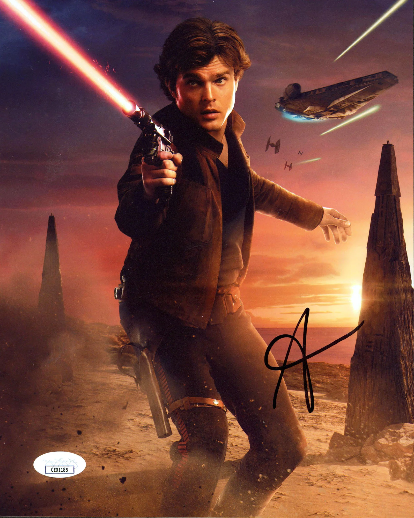 Alden Ehrenreich Solo A Star Wars Story Authentic Signed 8x10 Photo JSA #CE01185 - Image 2