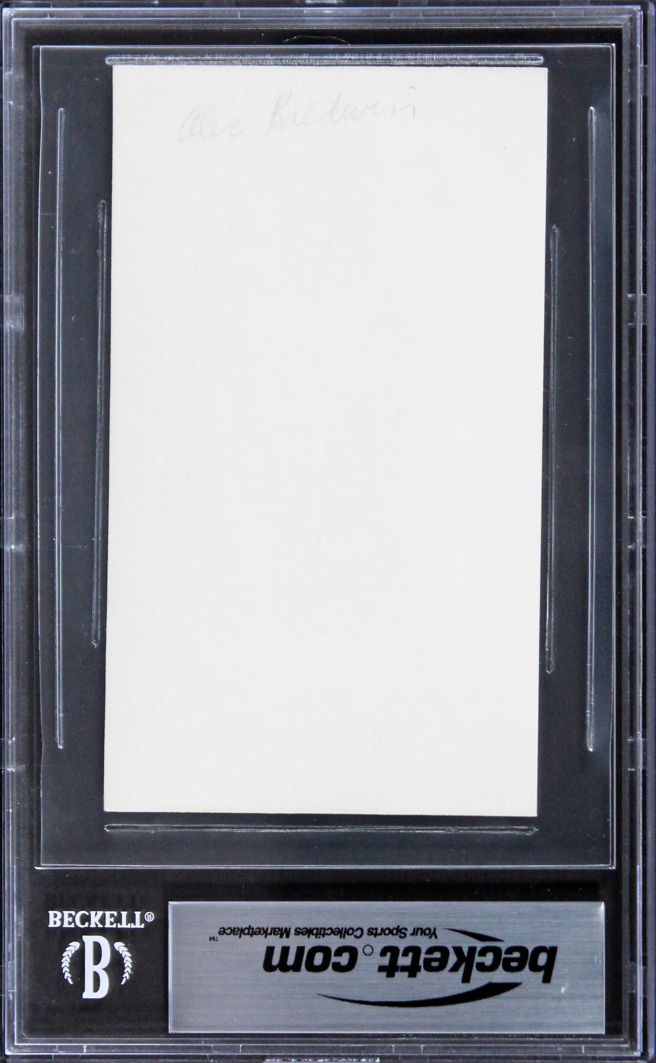 Alec Baldwin The Departed Authentic Signed 3x5 Index Card BAS Slabbed - Image 3