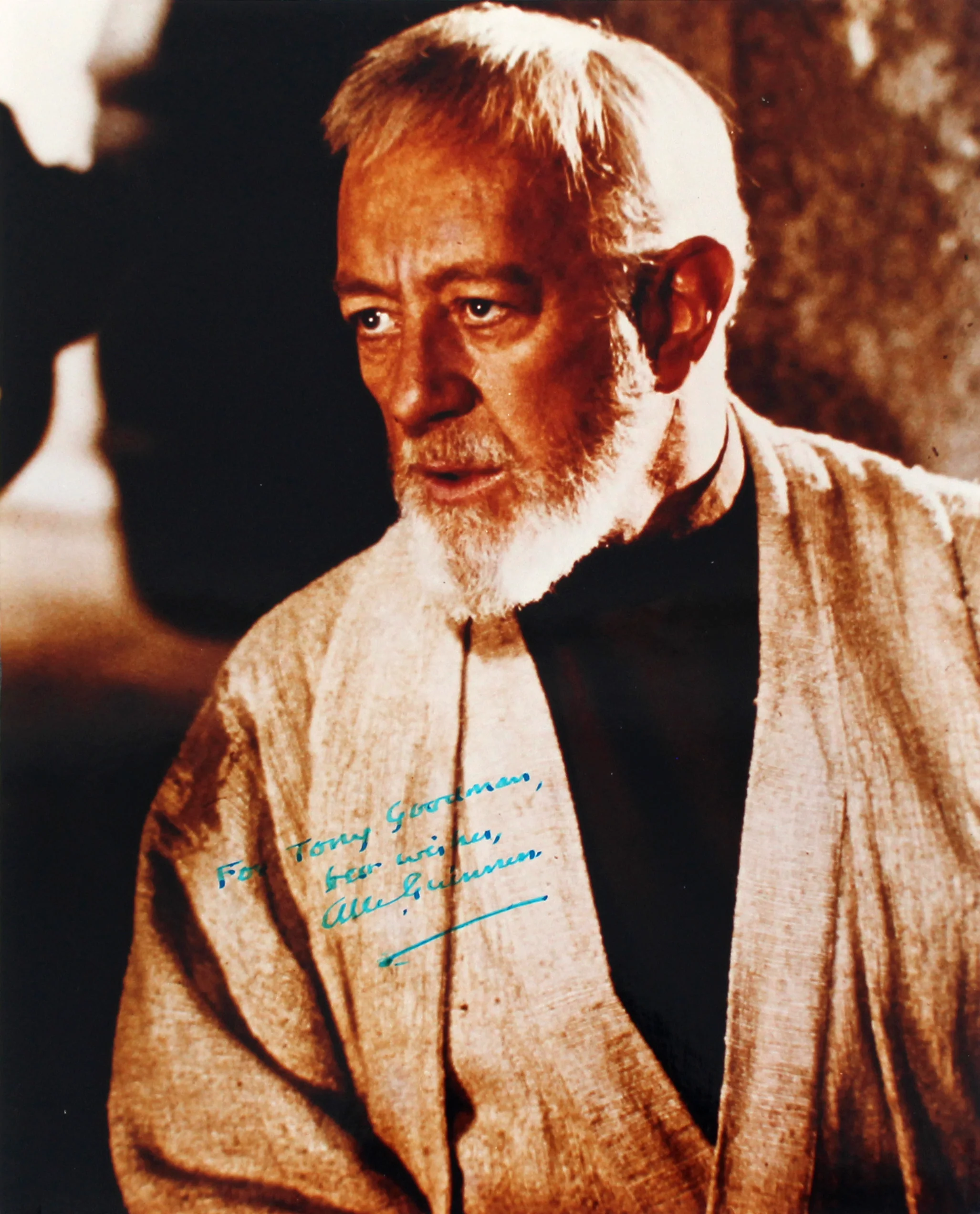 Alec Guinness Star Wars "Best Wishes" Authentic Signed 8x10 Photo BAS #AD04272 - Image 2