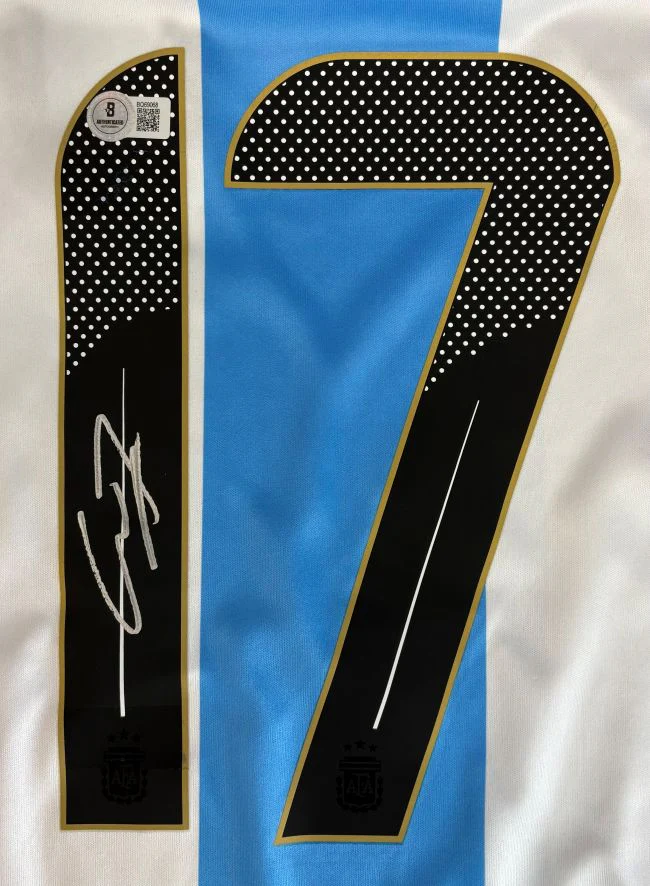 Alejandro Garnacho Signed Argentina Adidas Soccer Jersey BAS - Image 2