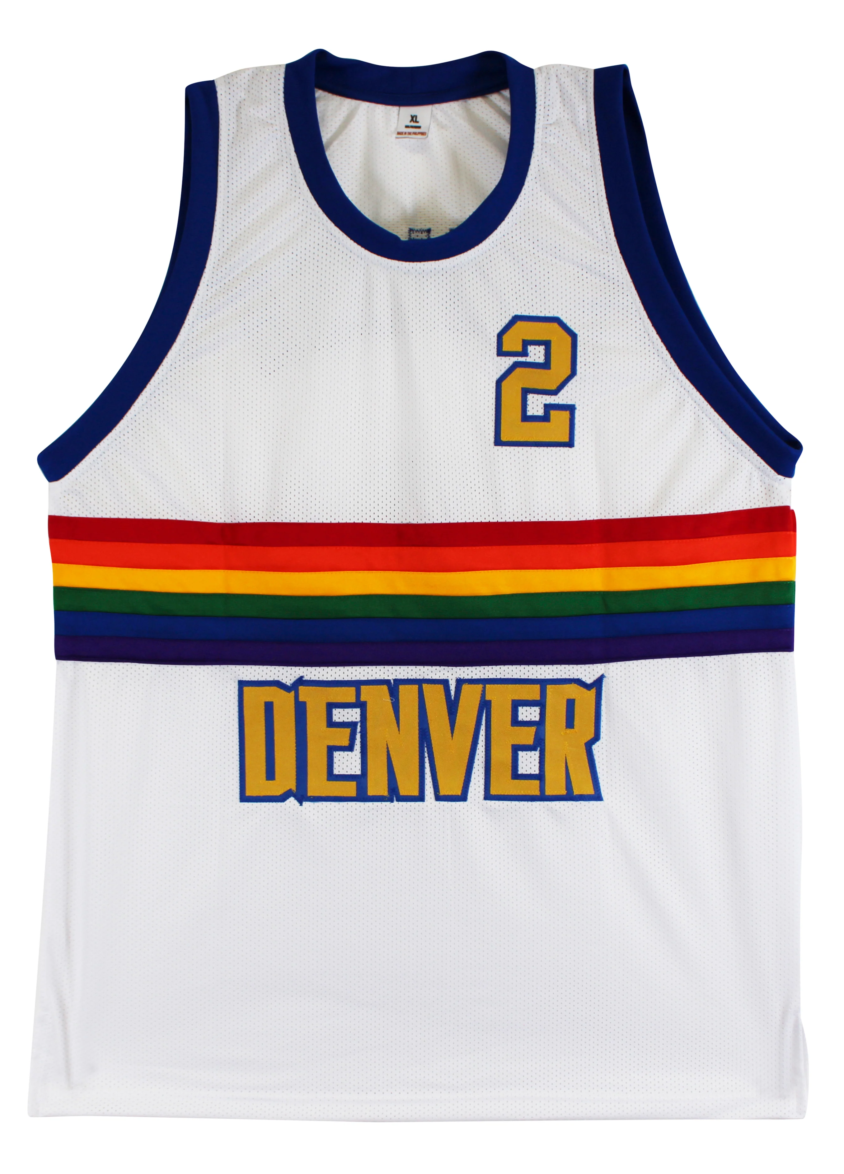 Alex English "HOF 97" Authentic Signed White Pro Style Jersey BAS Witnessed - Image 4