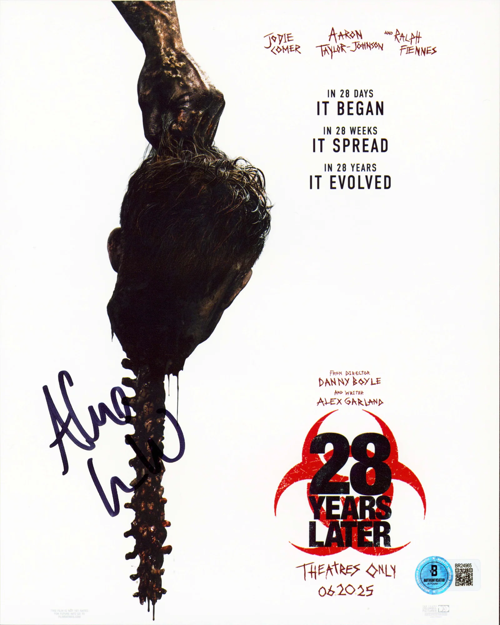 Alex Garland 28 Years Later Authentic Signed 8x10 Vertical Photo BAS #BR24965 - Image 2