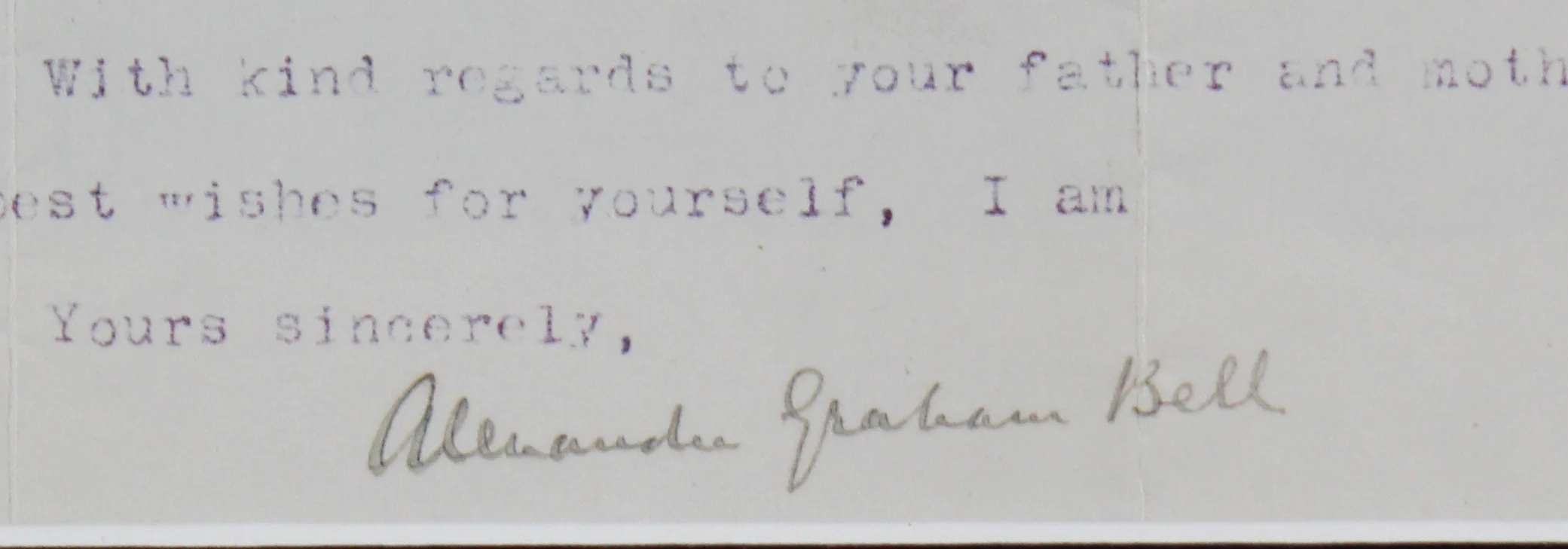 Alexander Graham Bell Authentic Signed & Framed 1915 Typed Letter BAS #A04949 - Image 4