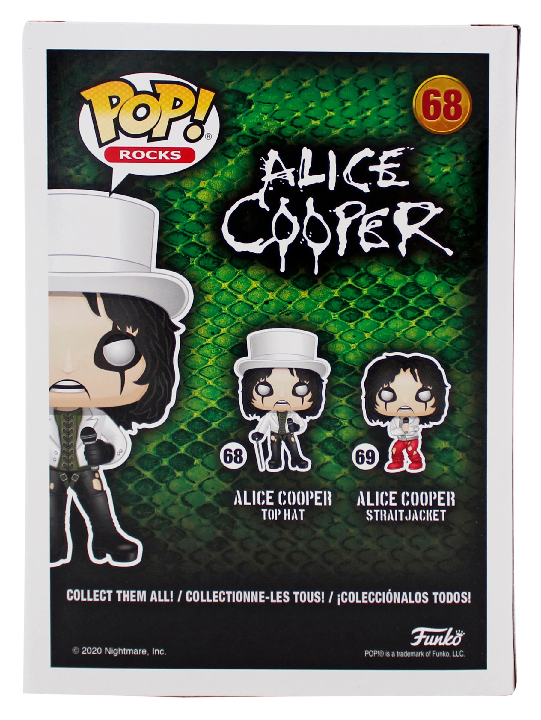 Alice Cooper Authentic Signed Funko Pop Vinyl Figure #68 w/ Red Sig BAS Witness - Image 5
