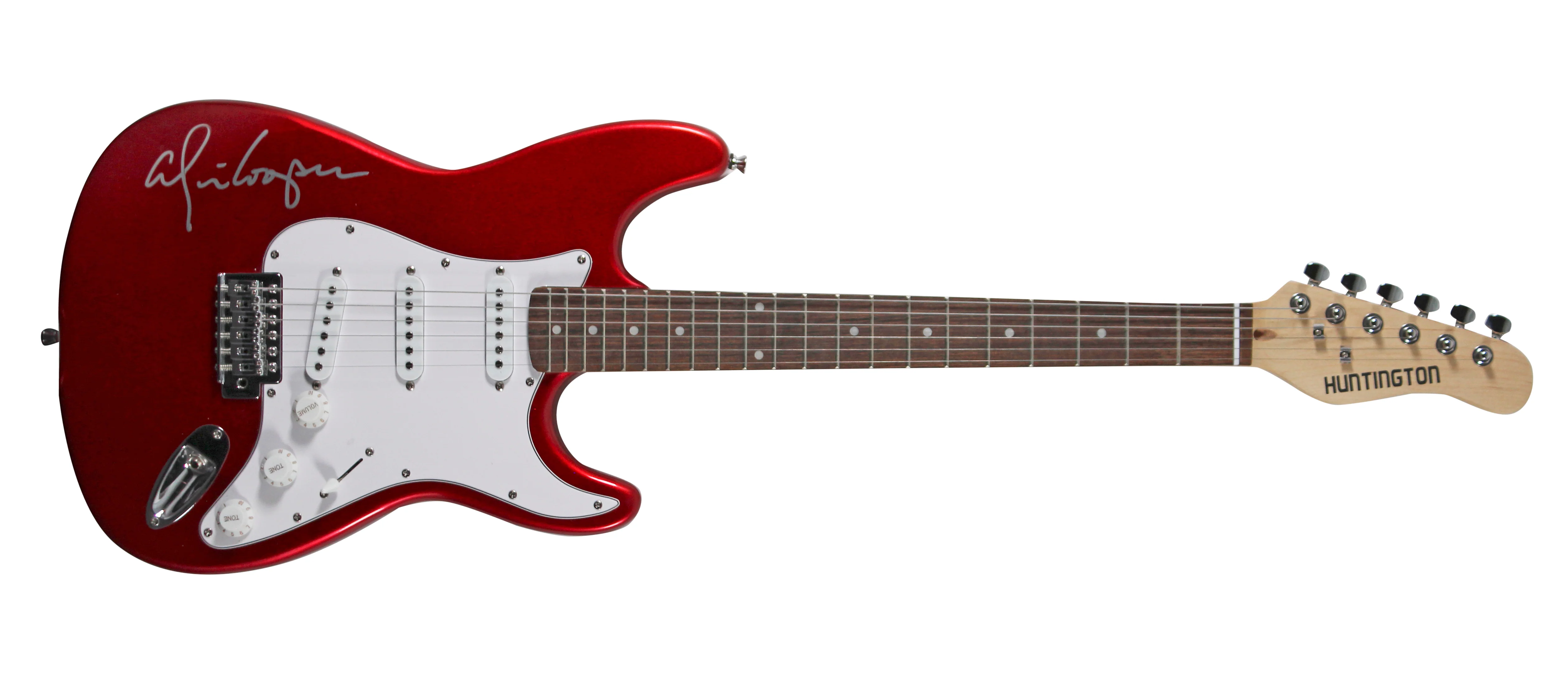 Alice Cooper Authentic Signed Metallic Red Electric Guitar BAS Witnessed - Image 3