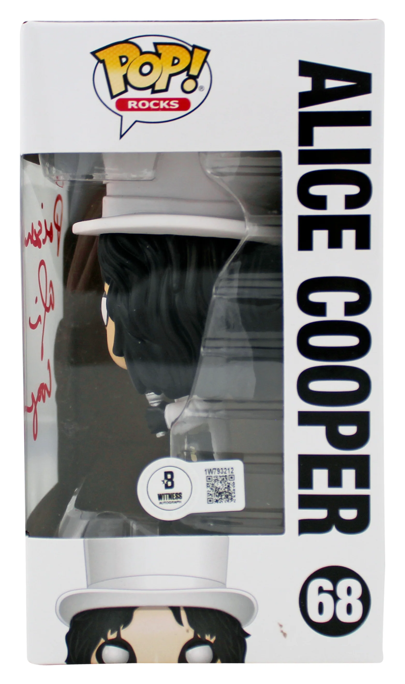 Alice Cooper "Poison" Signed Funko Pop Vinyl Figure #68 w/ Red Sig BAS Witnessed - Image 4