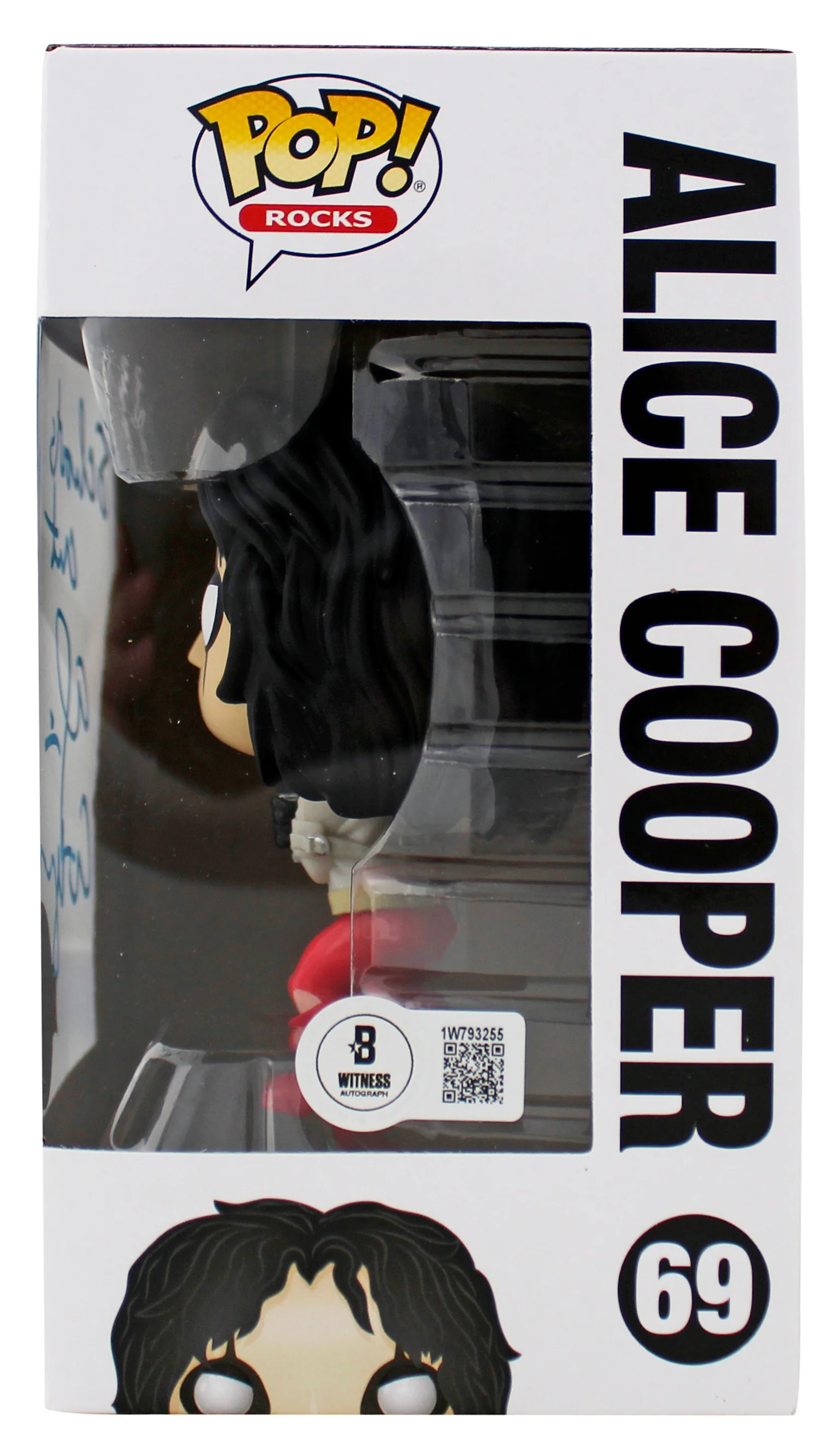 Alice Cooper "Schools Out" Signed Funko Pop Vinyl Figure #69 w/ Blue Sig BAS Wit - Image 4