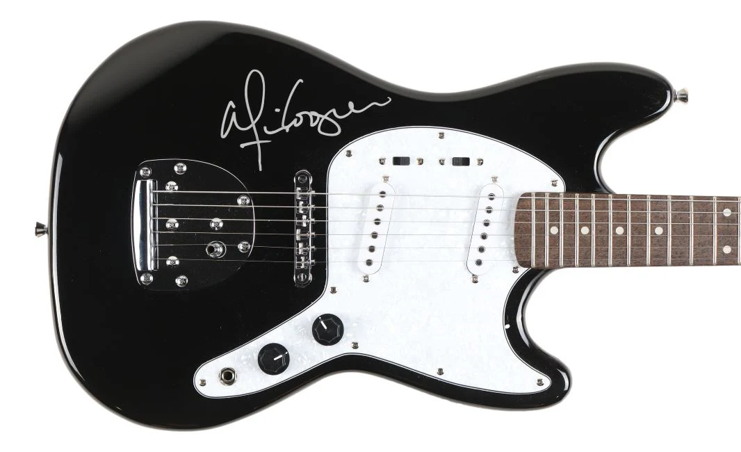 Alice Cooper Signed 39" Black/White Electric Guitar BAS - Image 2