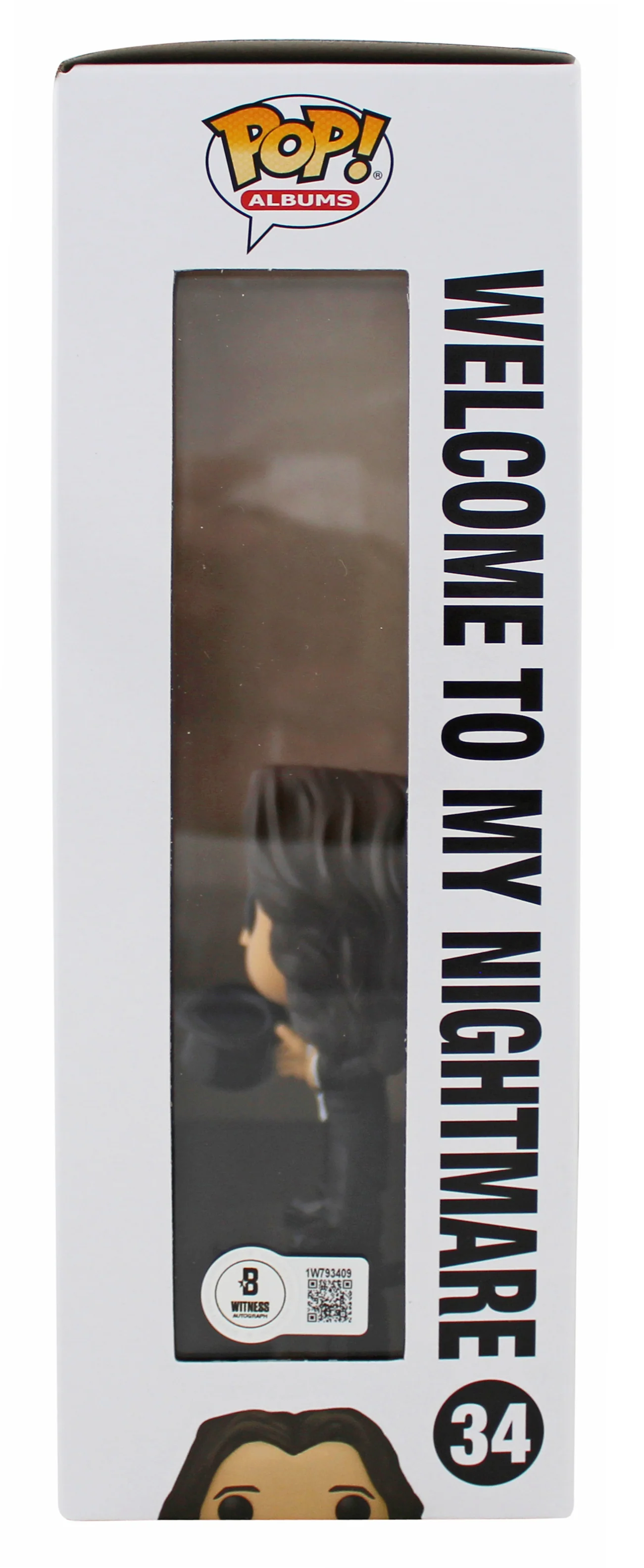 Alice Cooper Signed Funko Pop Vinyl Figure #34 w/ Yellow Sig BAS Witnessed - Image 4
