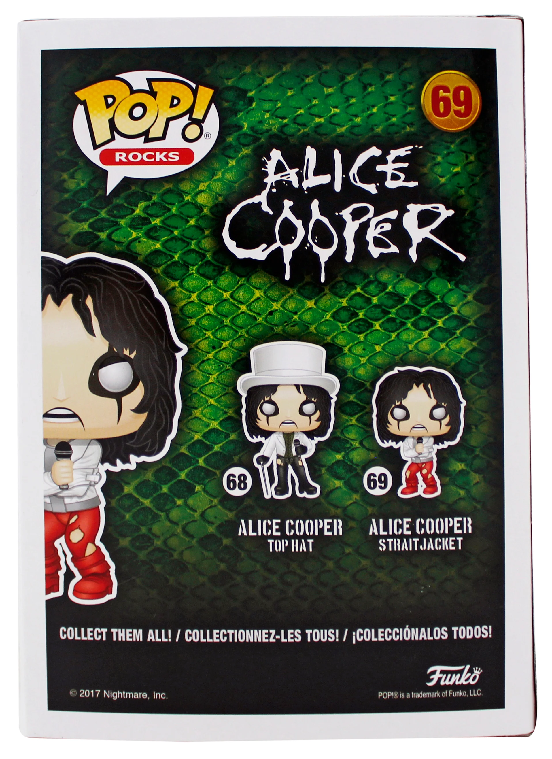 Alice Cooper Signed Funko Pop Vinyl Figure #69 w/ White Sig BAS Witnessed - Image 5