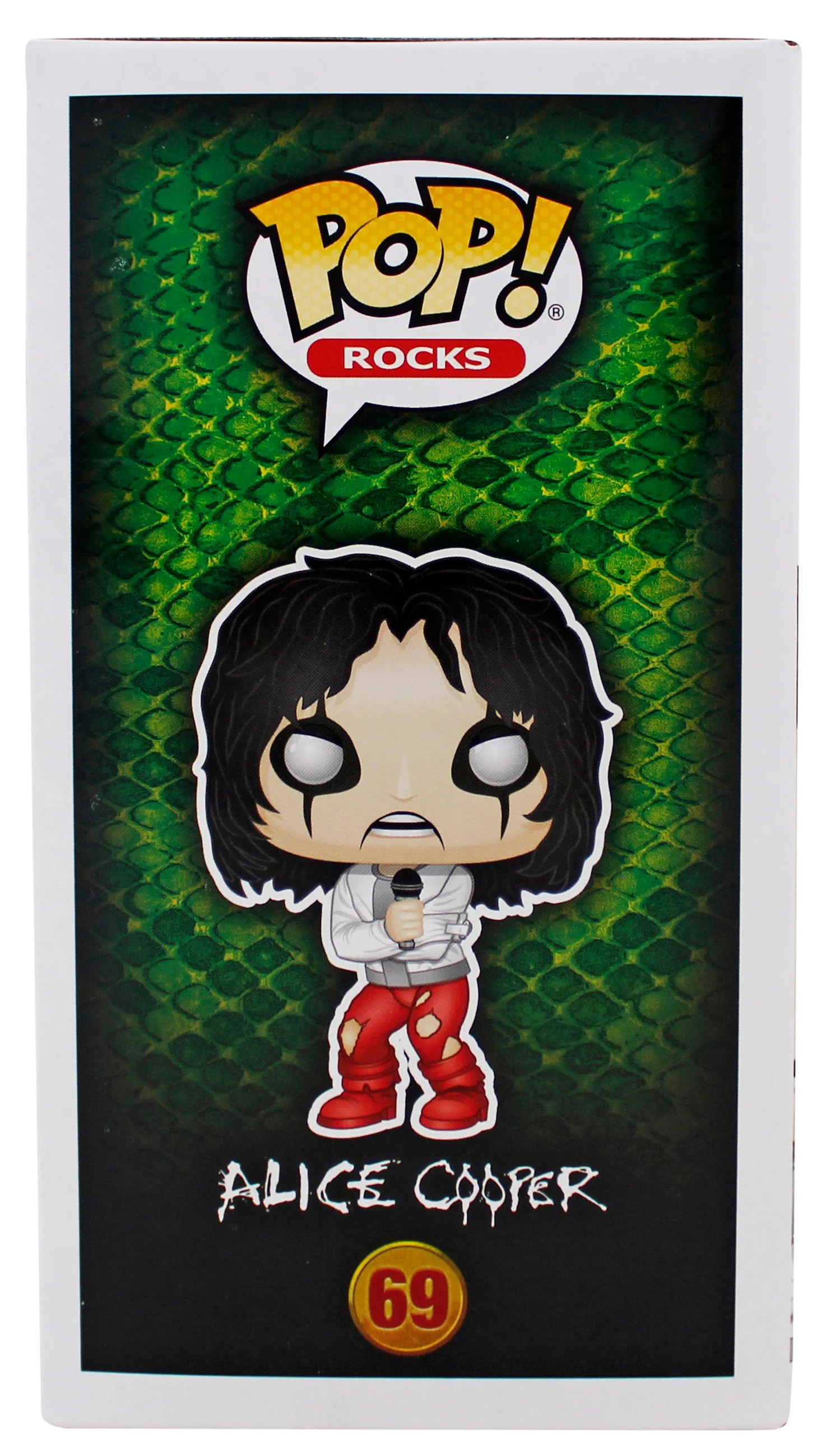Alice Cooper Signed Funko Pop Vinyl Figure #69 w/ White Sig BAS Witnessed - Image 6