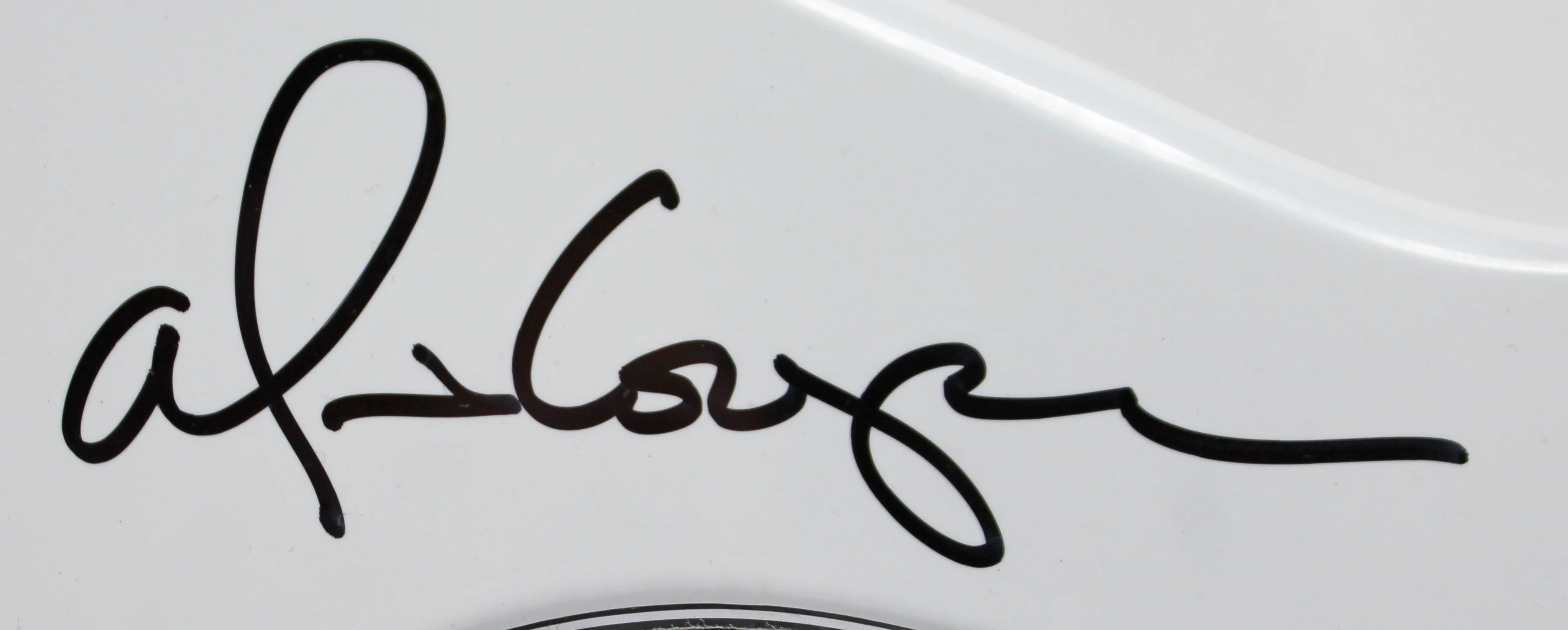 Alice Cooper Signed White Electric Guitar w/ Self Portrait Sketch BAS Witnessed - Image 5