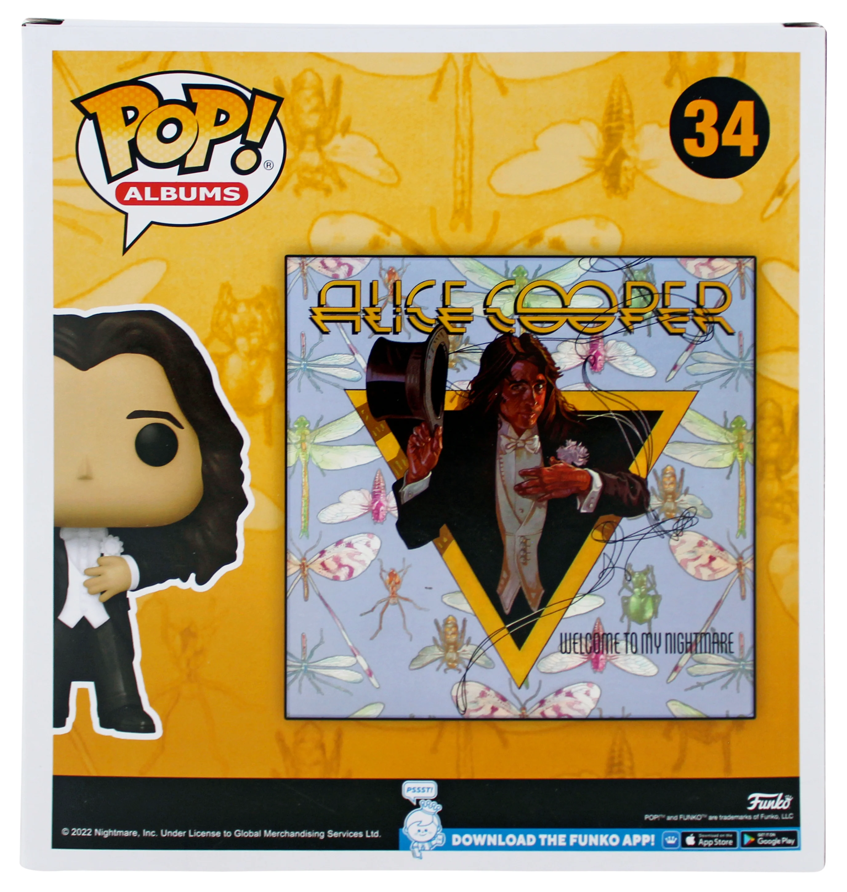 Alice Cooper "WTMN" Signed Funko Pop Vinyl Figure #34 w/ Yellow Sig BAS Witness - Image 5