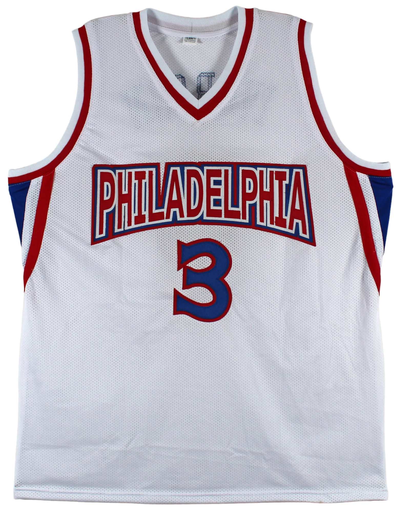 Allen Iverson Authentic Signed White 90's TB Pro Style Jersey BAS Witnessed - Image 4
