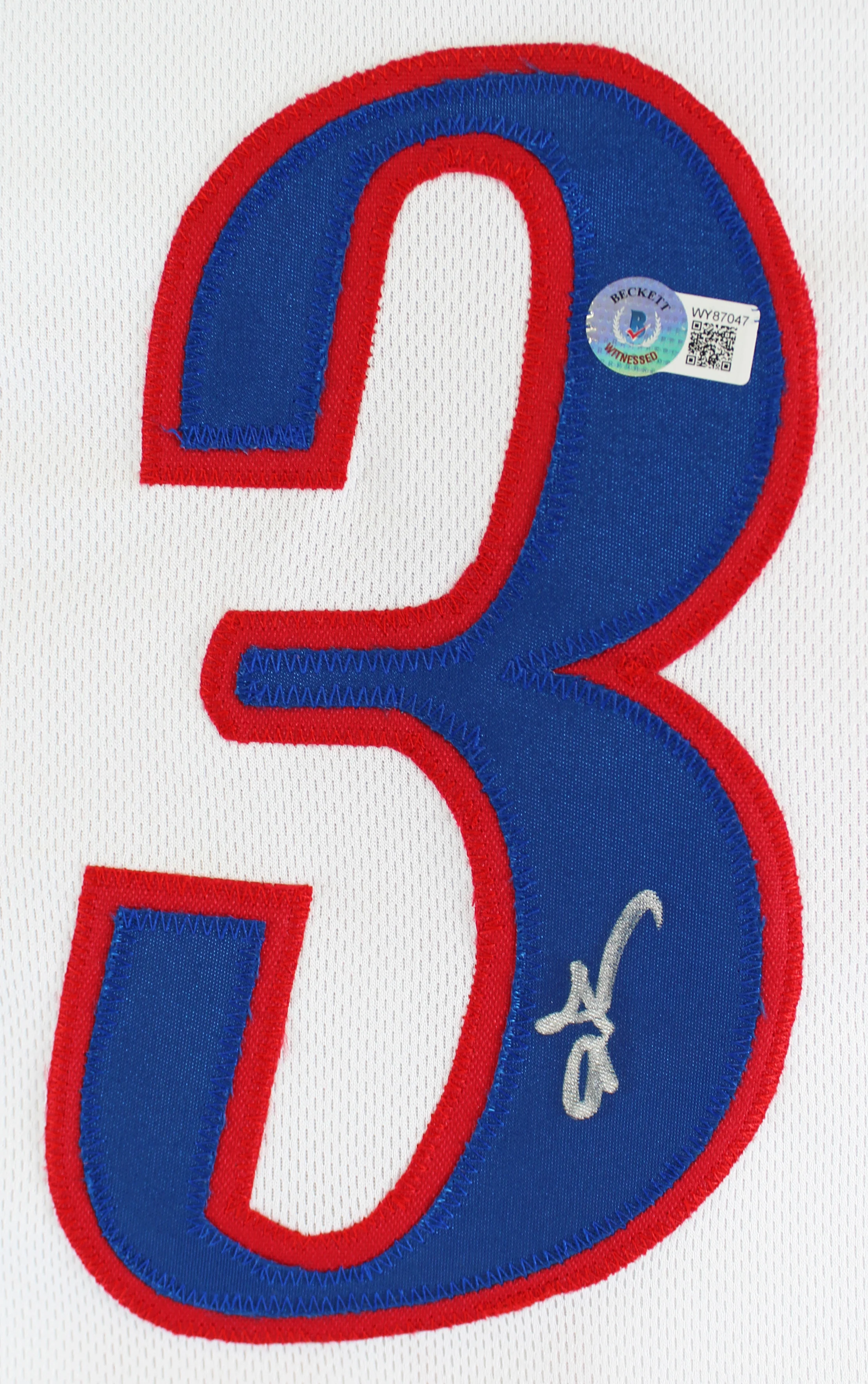 Allen Iverson Authentic Signed White Jersey Autographed BAS Witnessed - Image 3