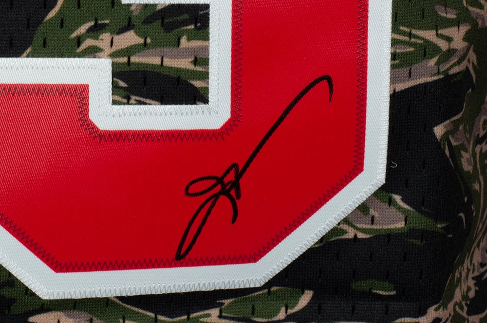 Allen Iverson Signed 76ers 1996-97 Camo Mitchell & Ness Swingman Jersey PSA - Image 2