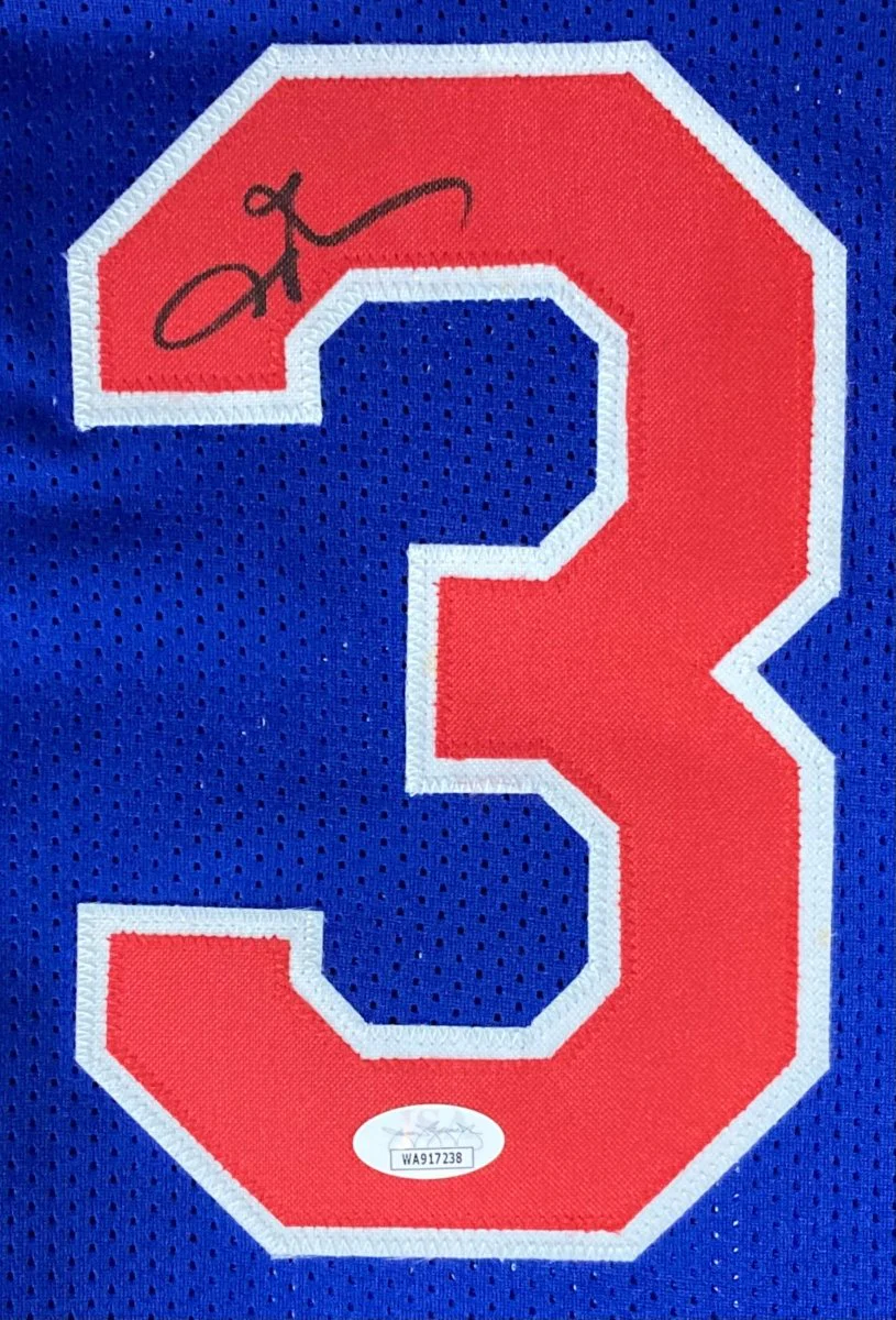 Allen Iverson Signed Custom Blue Pro-Style Basketball Jersey JSA ITP - Image 2