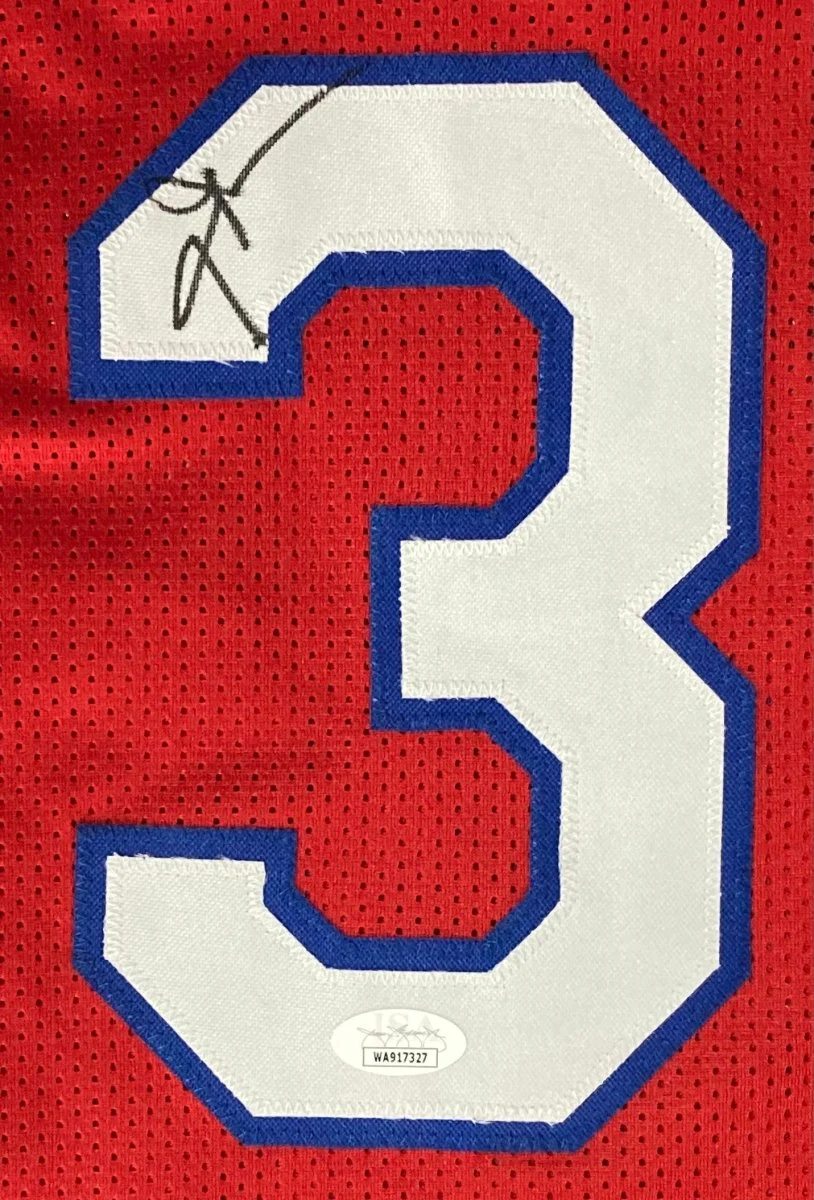 Allen Iverson Signed Custom Red Pro-Style Basketball Jersey JSA ITP - Image 2