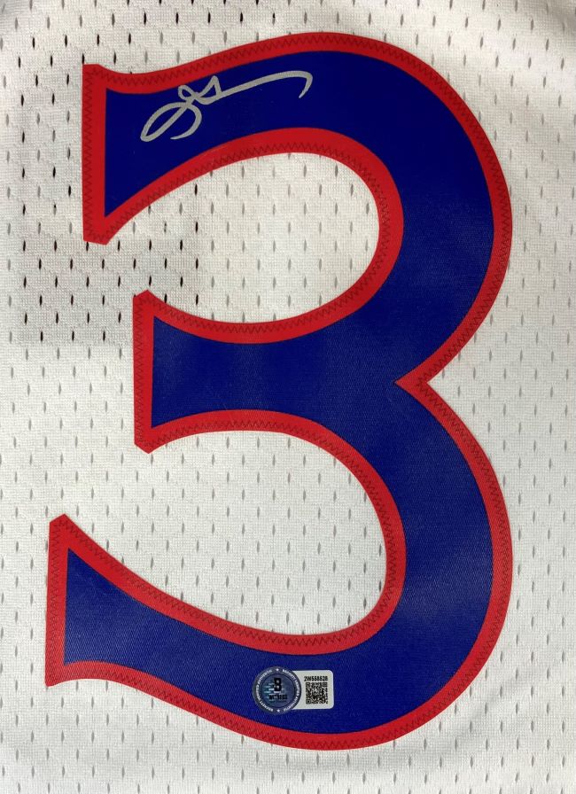 Allen Iverson Signed Philadelphia 76ers 96/97 White M&N HWC Swingman Jersey BAS - Image 2