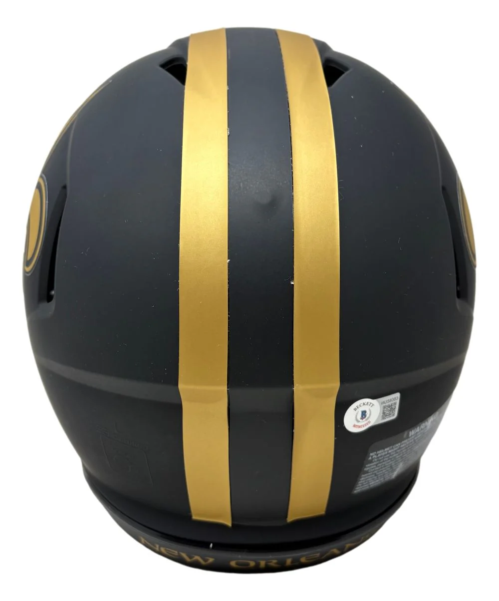 Alvin Kamara Signed Saints FS Eclipse Authentic Speed Helmet 6 TDs 12/25/20 BAS - Image 4