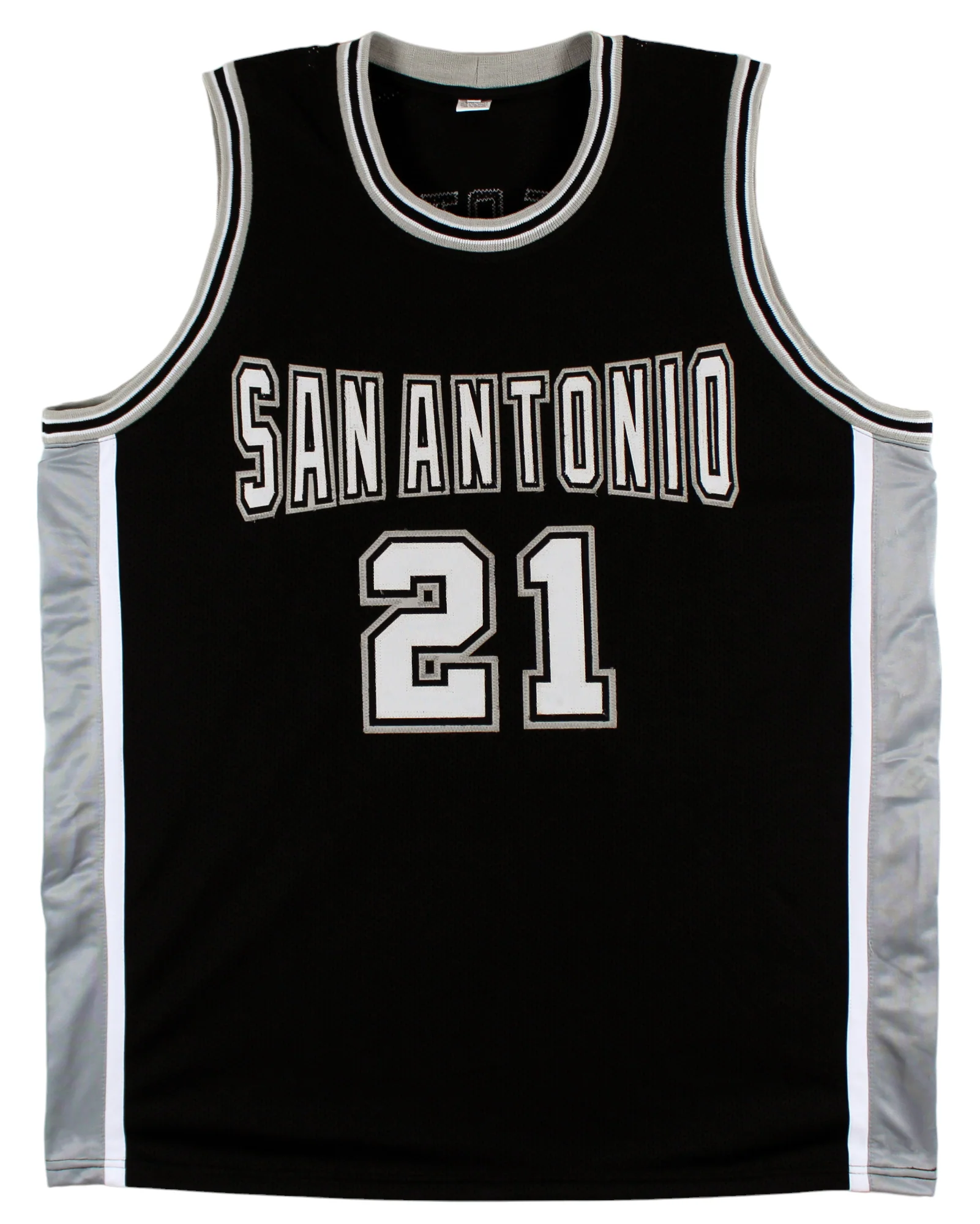 Alvin Robertson "4x All-Star" Authentic Signed Black Pro Style Jersey BAS Wit - Image 4