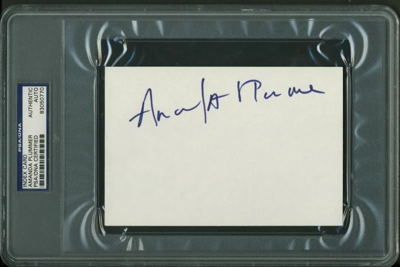 Amanda Plummer Authentic Signed 4X6 Index Card Autographed PSA Slabbed #83050770