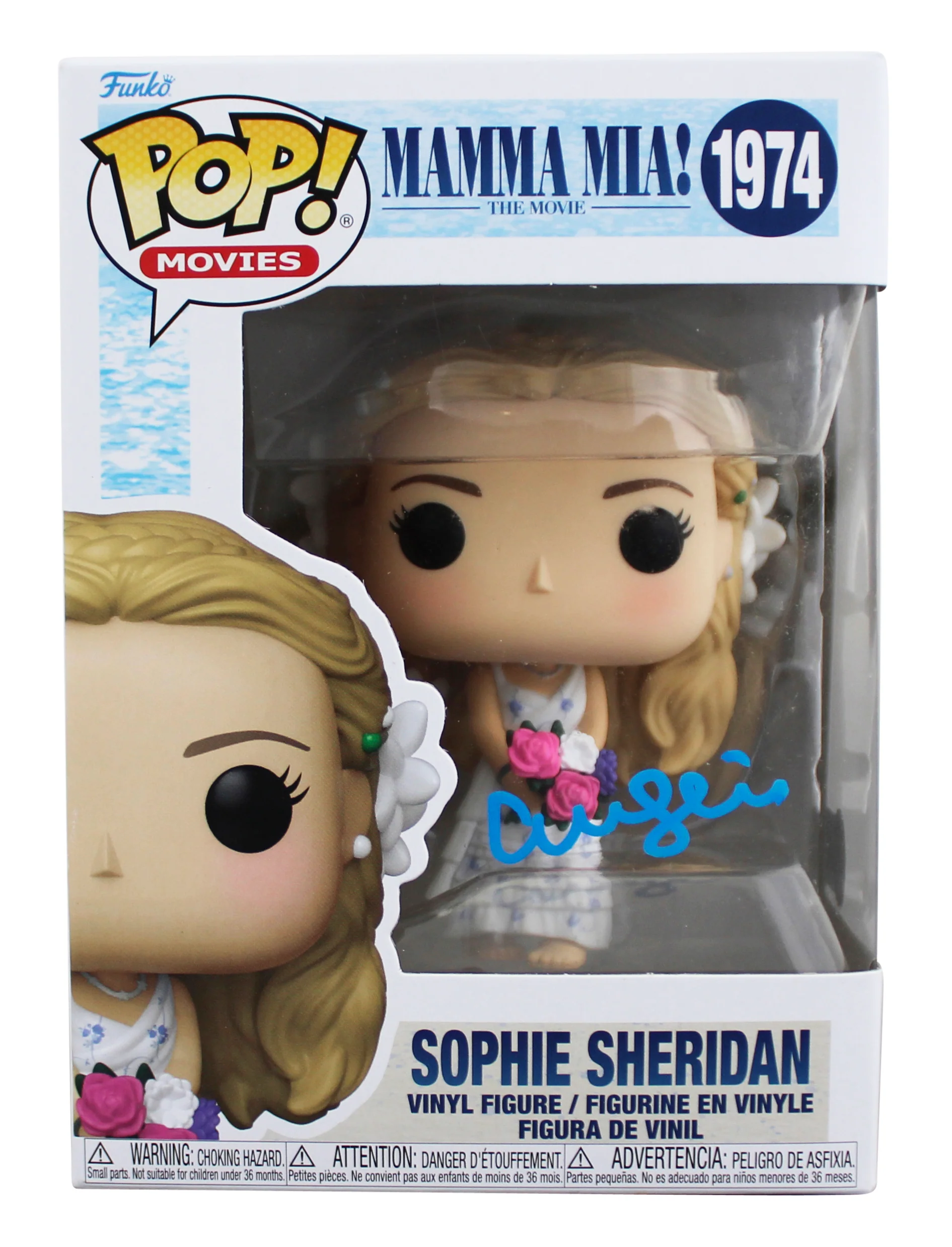 Amanda Seyfried Mamma Mia Signed Sophie #1974 Funko Pop Vinyl Figure BAS - Image 2