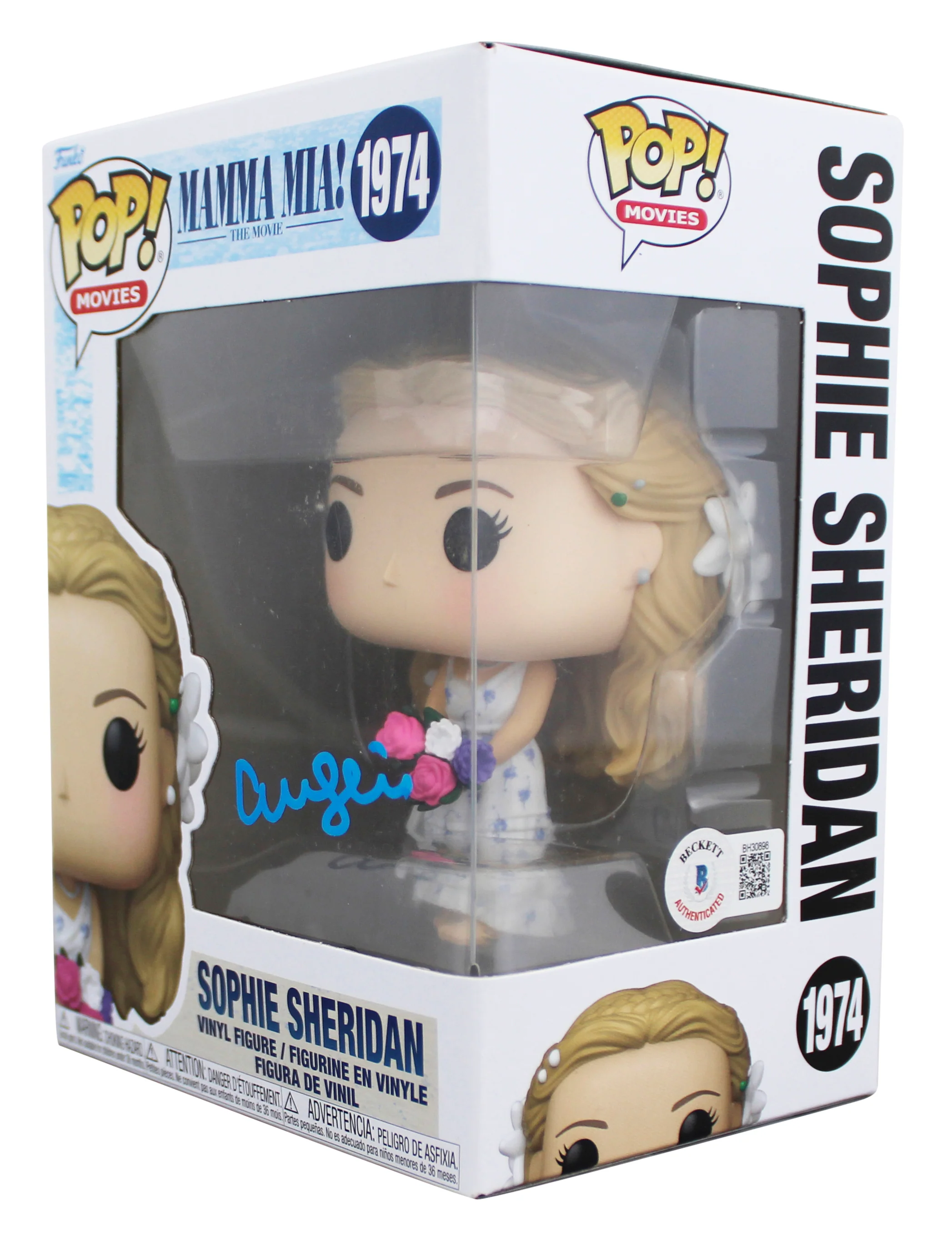 Amanda Seyfried Mamma Mia Signed Sophie #1974 Funko Pop Vinyl Figure BAS - Image 3