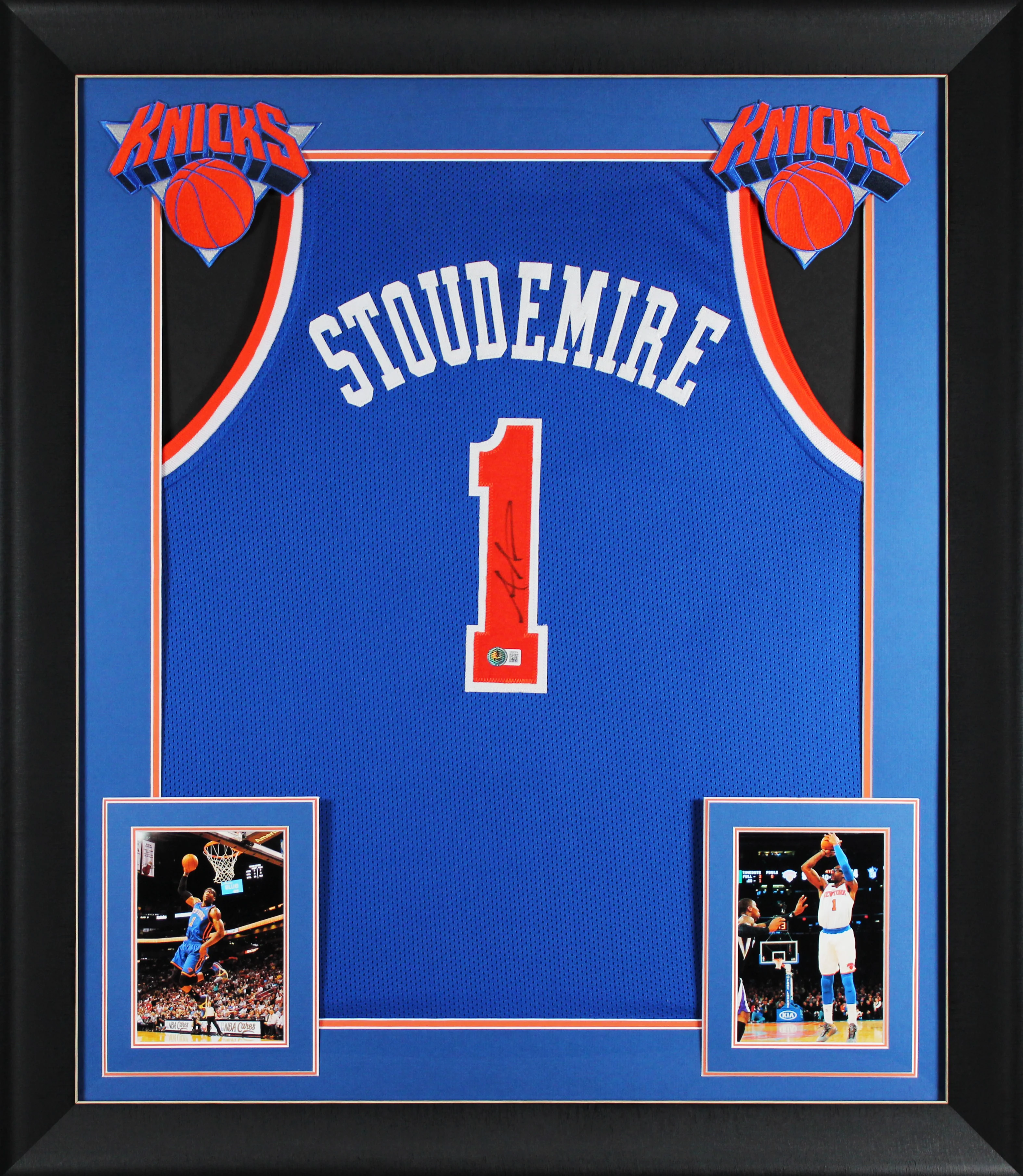 Amar'e Stoudemire Authentic Signed Blue Pro Style Framed Jersey BAS Witnessed