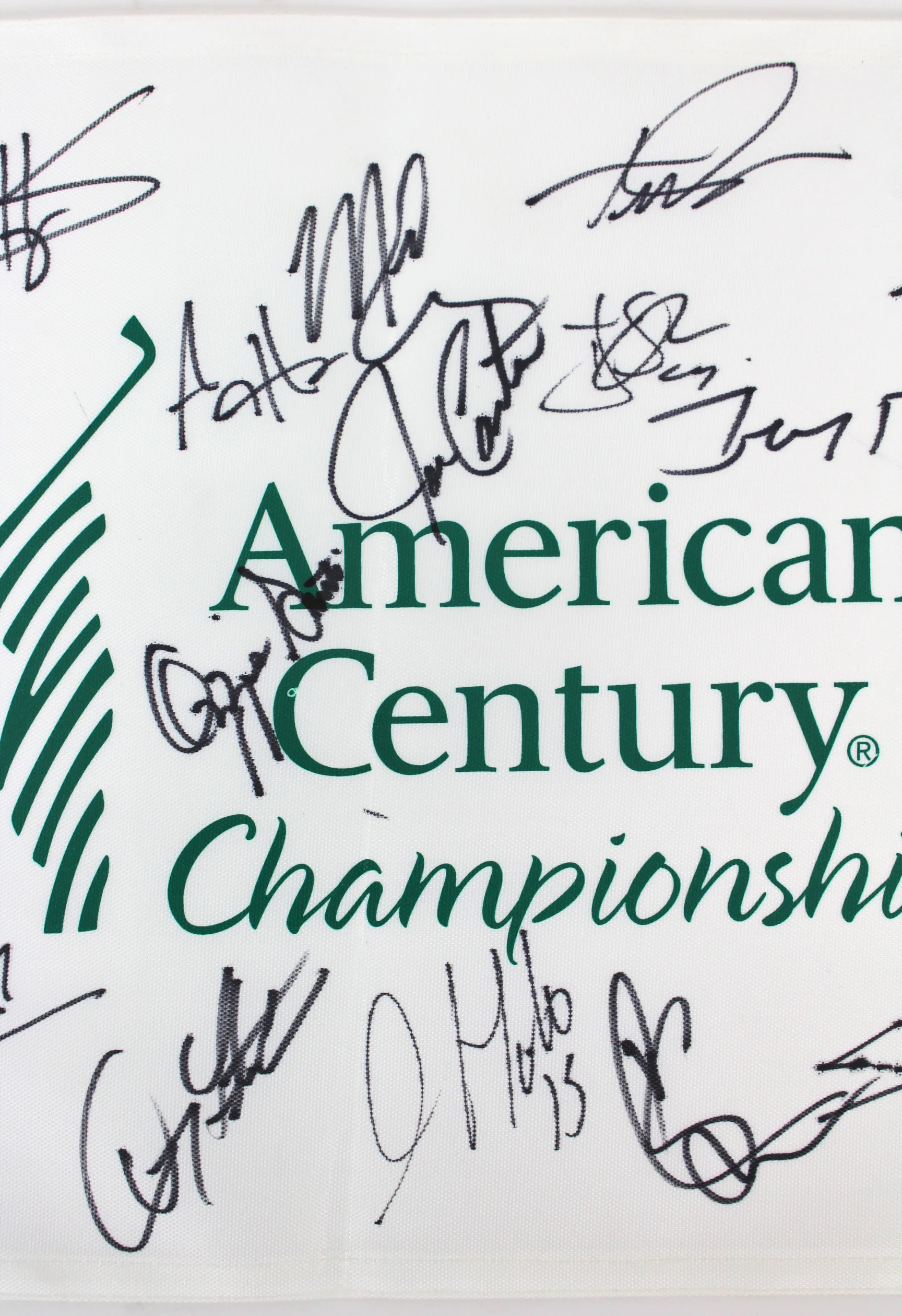 American Century (20) Goff, Peterson, Oshie, Rice Signed Pin Flag BAS #A88335 - Image 4