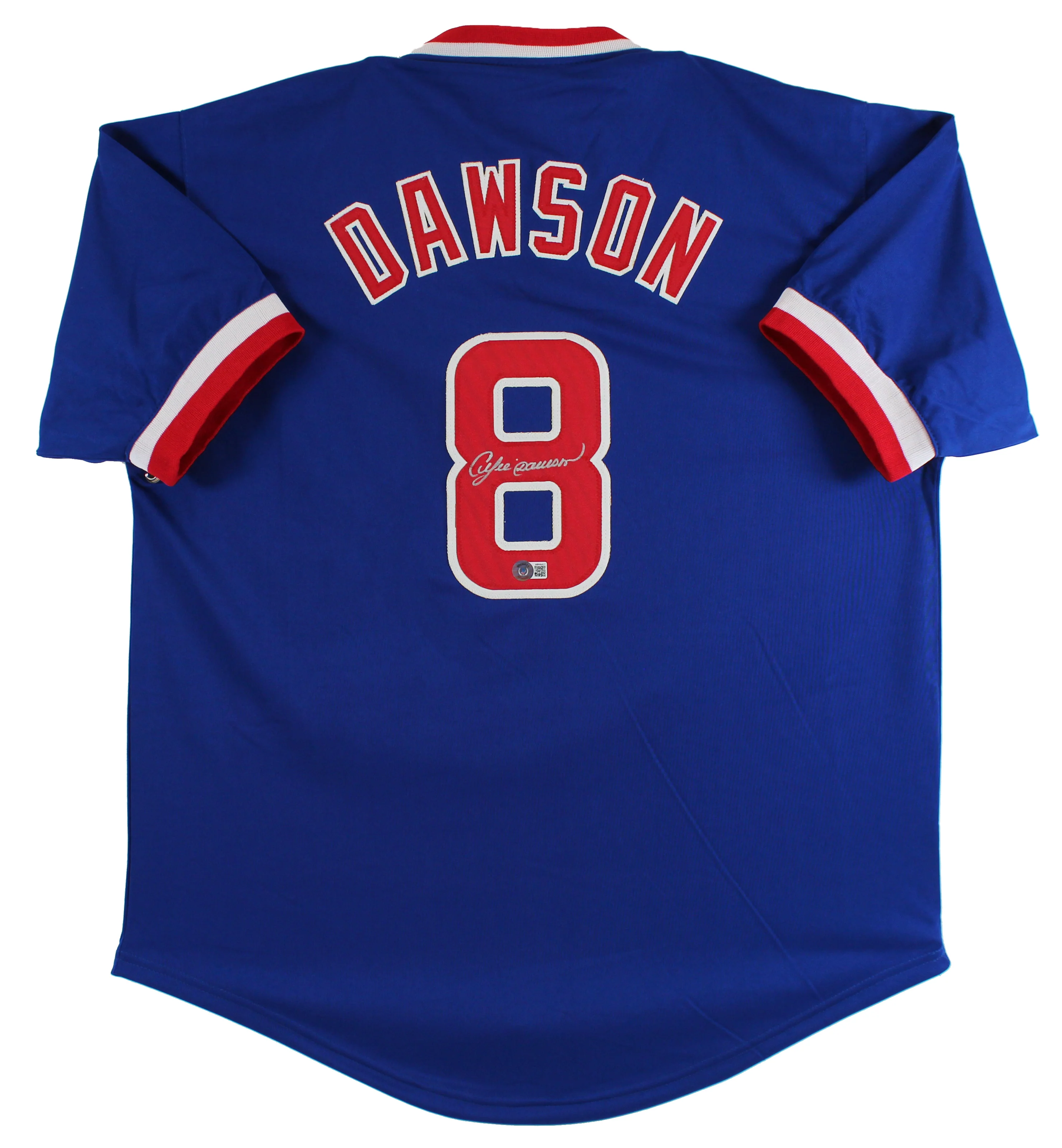 Andre Dawson Authentic Signed Blue Pro Style Jersey Autographed BAS Witnessed - Image 2