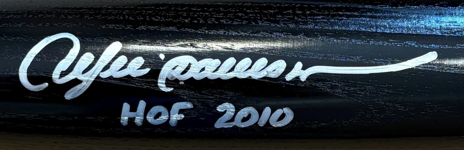 Andre Dawson Chicago Cubs Signed Black Louisville Slugger Bat HOF 2010 BAS - Image 2