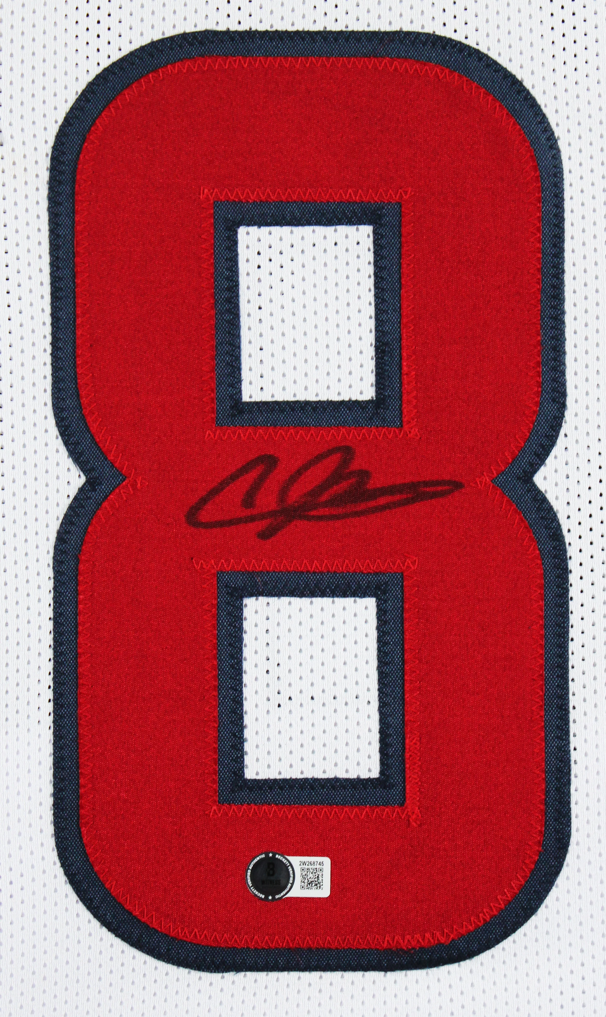 Andre Johnson Authentic Signed White Pro Style Framed Jersey BAS Witnessed - Image 3