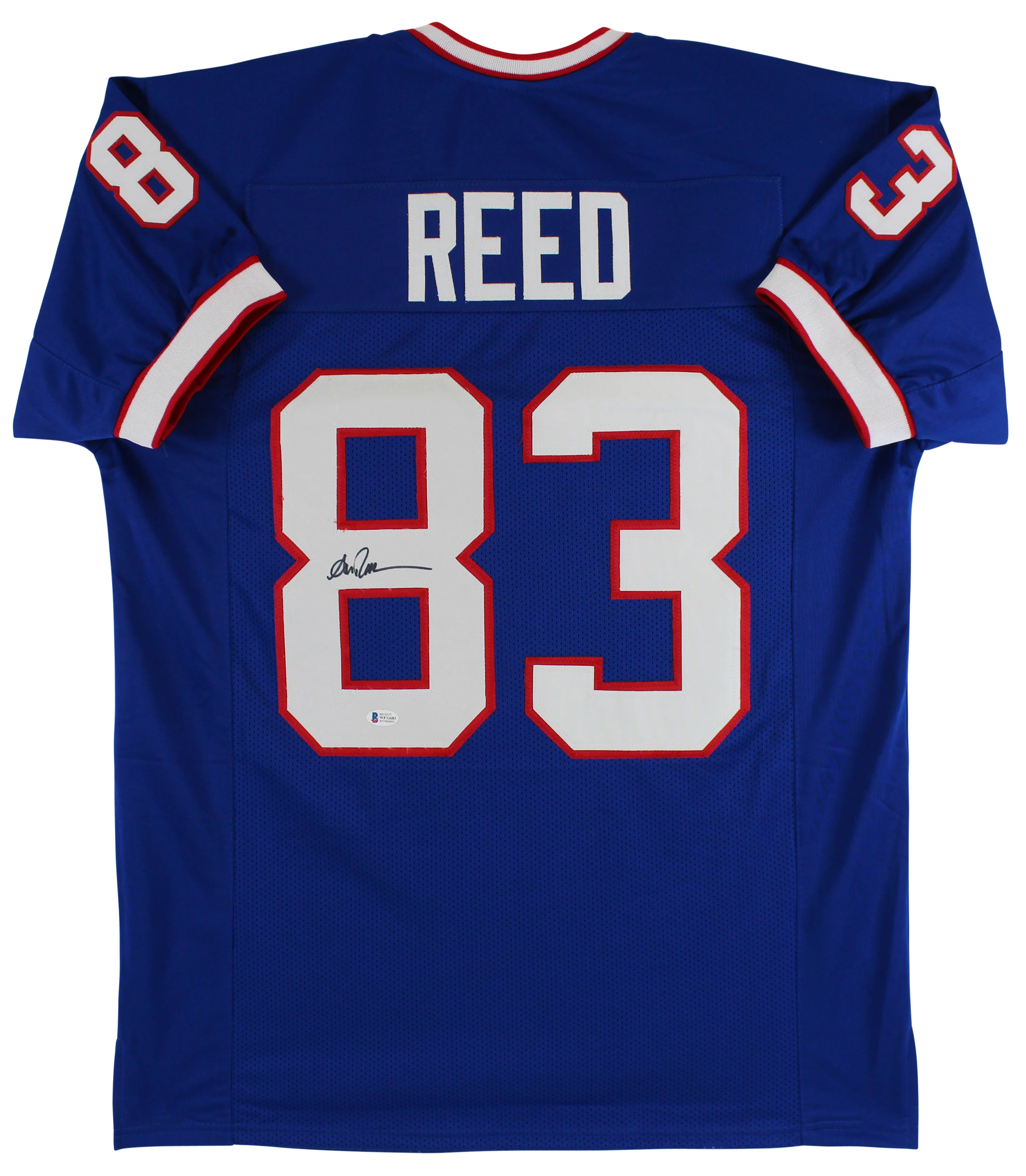 Andre Reed Authentic Signed Blue Pro Style Jersey Autographed BAS Witnessed - Image 2
