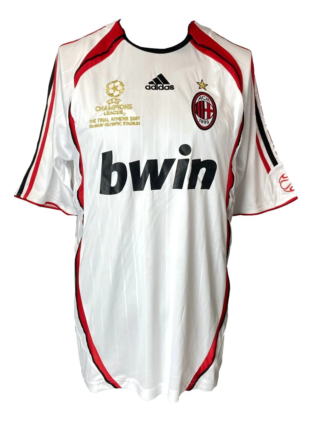 Andrea Pirlo Signed AC Milan Adidas 2007 Champions League Soccer Jersey BAS - Image 3