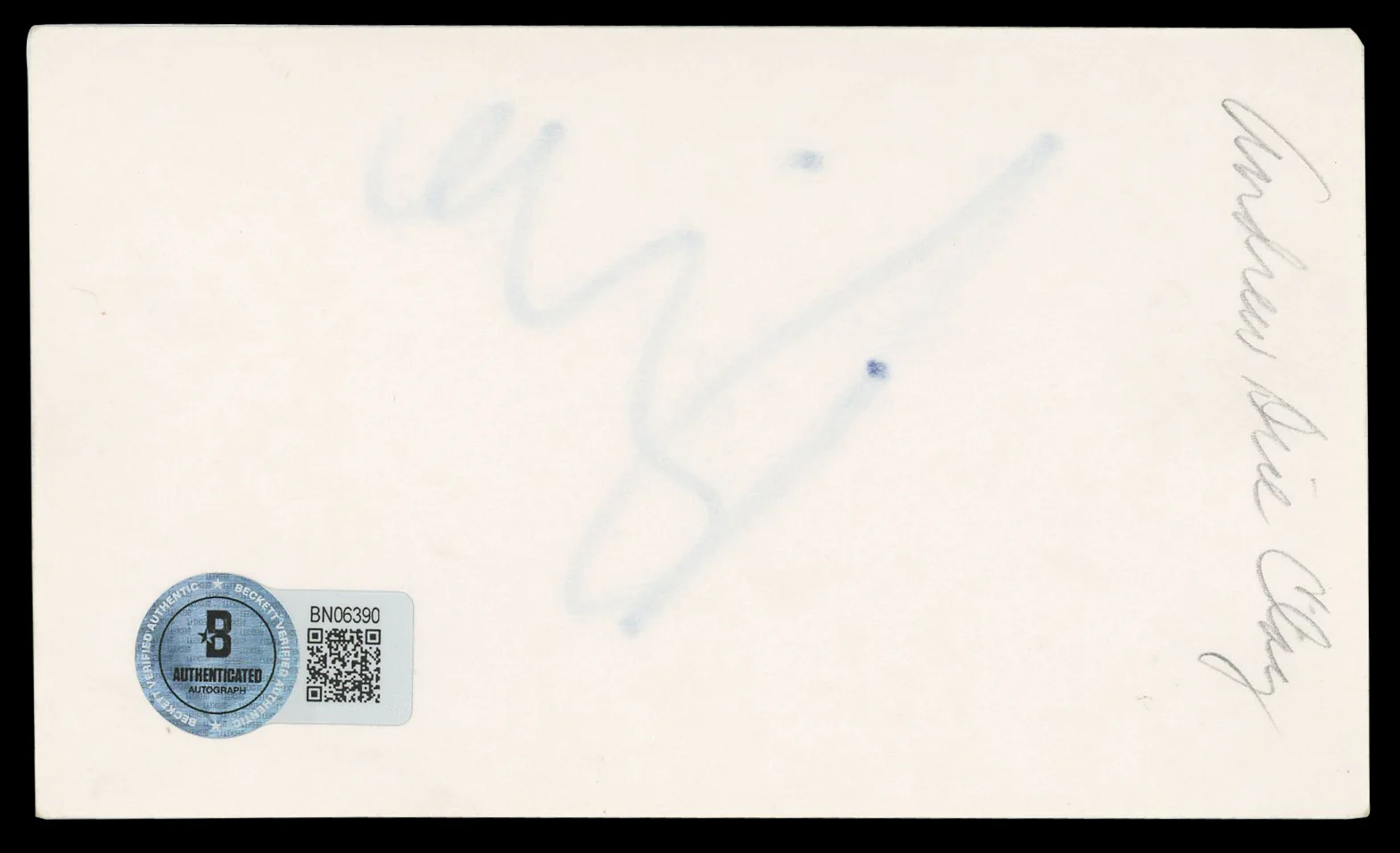 Andrew Dice Clay Authentic Signed 3x5 Index Card Autographed BAS #BN06390 - Image 3