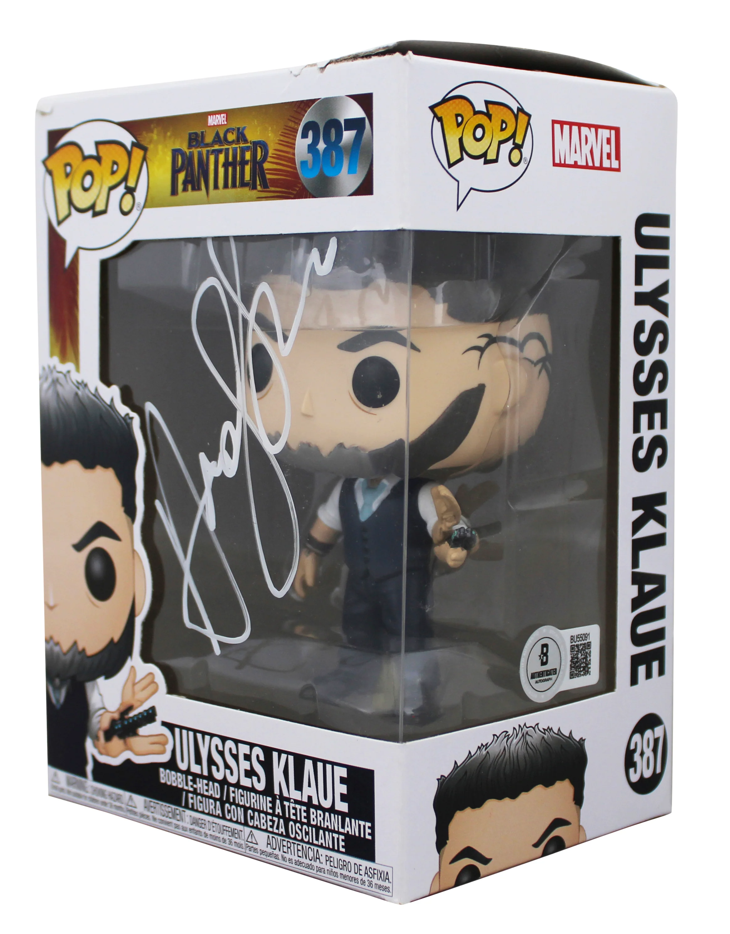 Andy Serkis Black Panther Signed Ulysses Klaue #387 Funko Pop Vinyl Figure BAS - Image 3