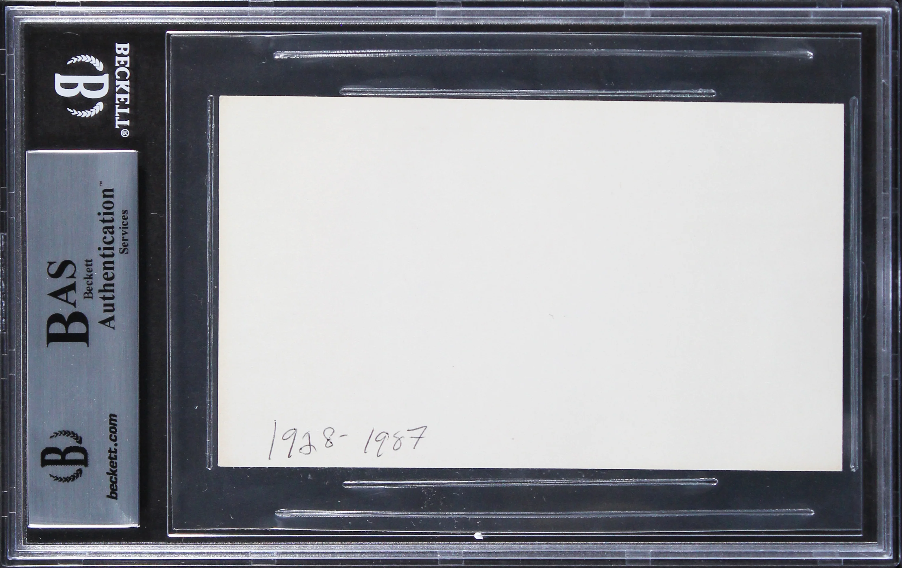 Andy Warhol Authentic Signed 3x5 Index Card Autographed BAS Slabbed - Image 3