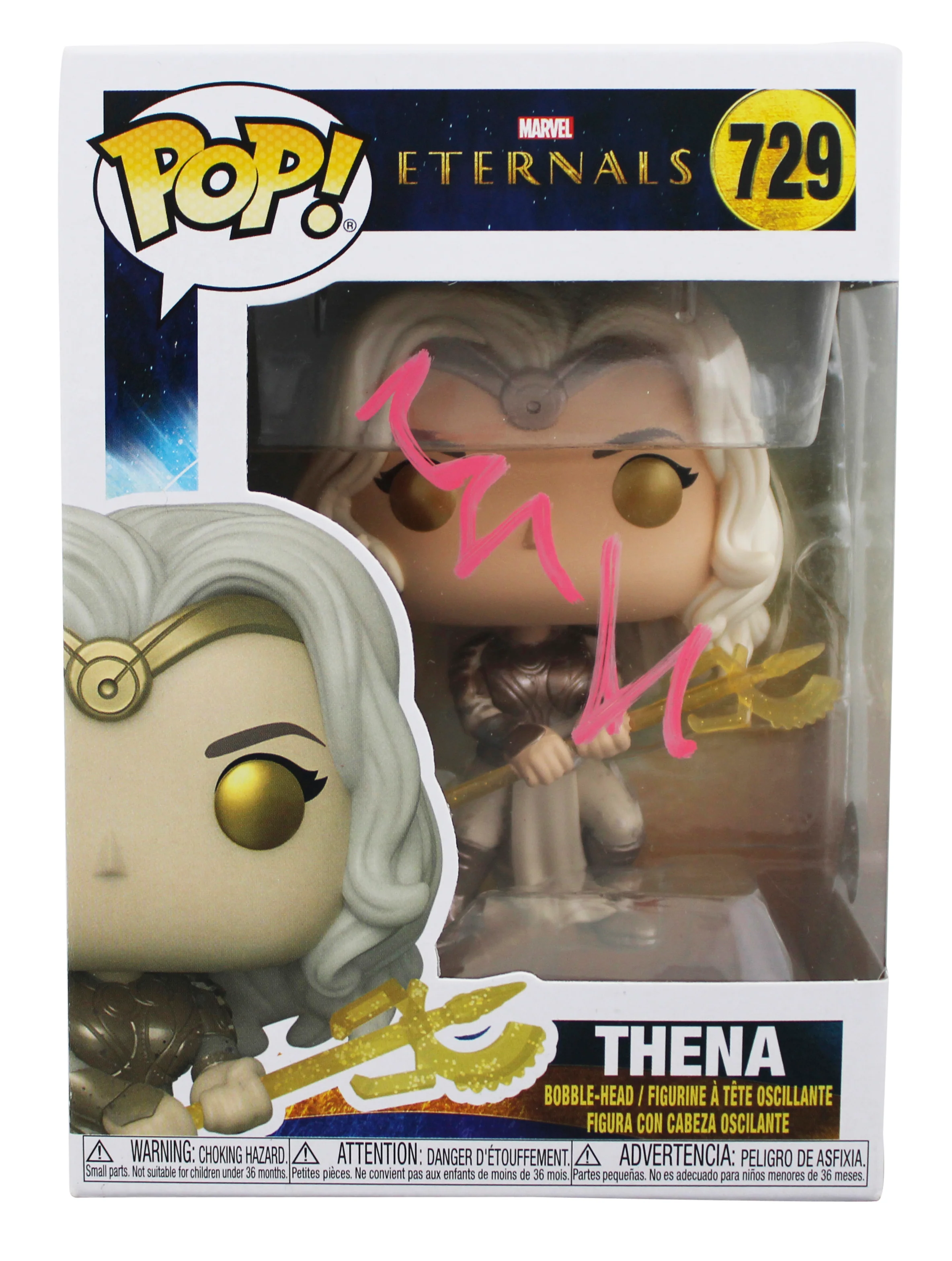 Angelina Jolie Eternals Signed Thena #729 Funko Pop Vinyl Figure BAS #BR40909 - Image 2