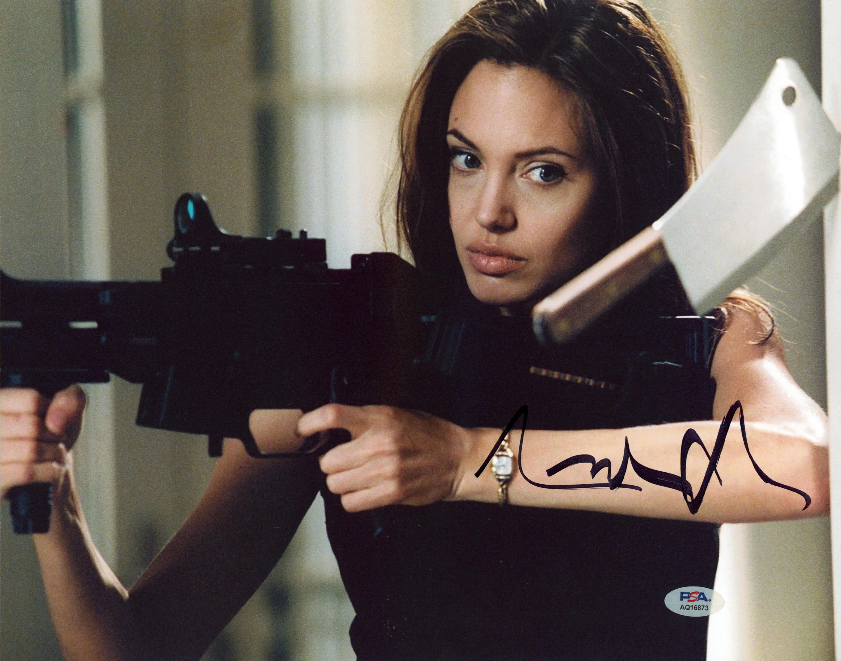 Angelina Jolie Mr. & Mrs. Smith Authentic Signed 11x14 Photo PSA/DNA #AQ16873 - Image 2