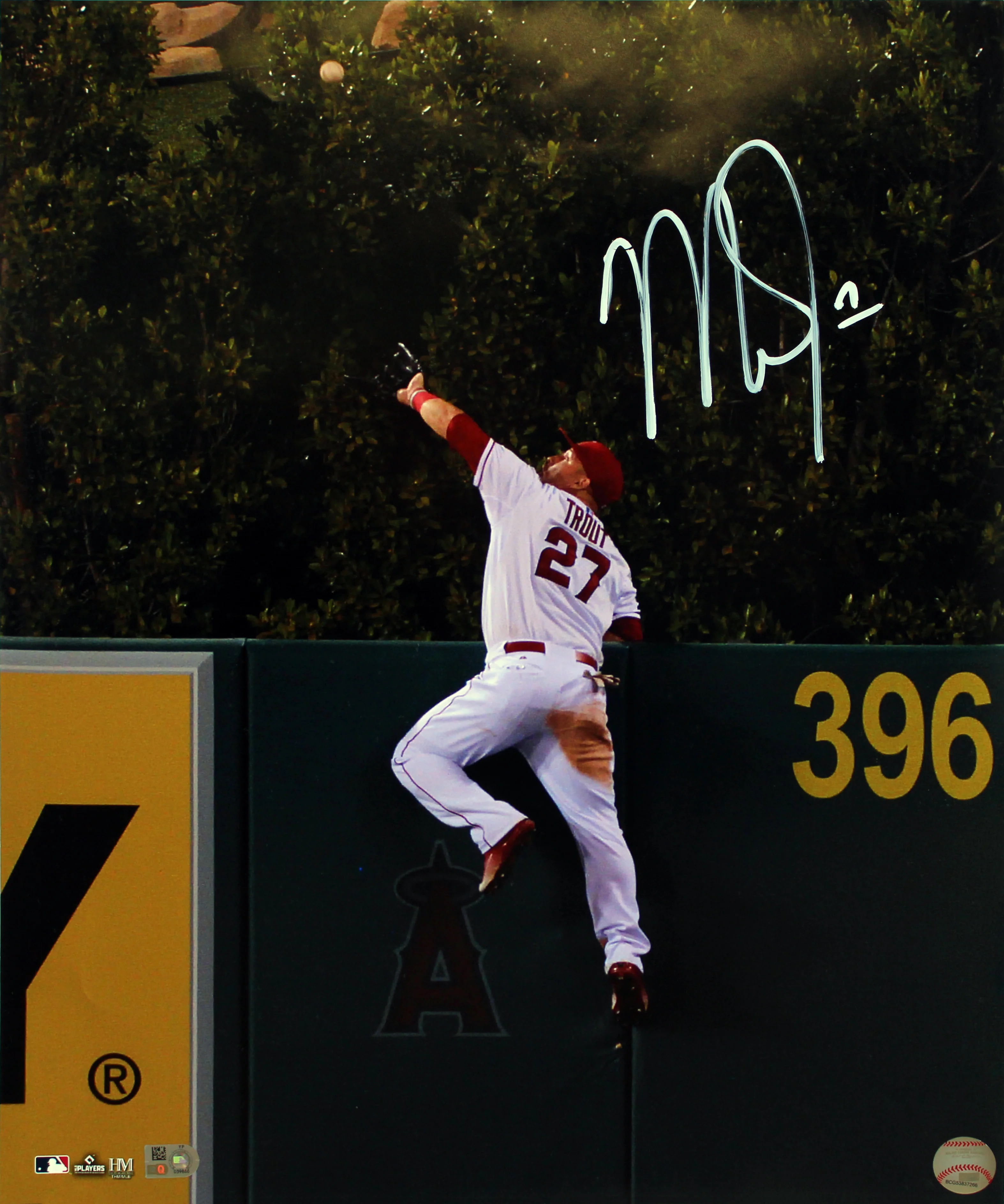 Angels Mike Trout Authentic Signed 16x20 Photo Autographed MLB #YP039886 - Image 2