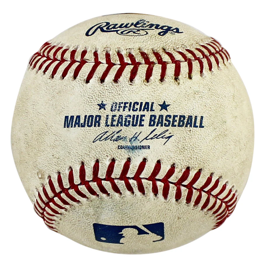Angels Mike Trout "Hit #421" Signed 4/18/14 Angels Vs Tigers GU OML Baseball MLB - Image 7