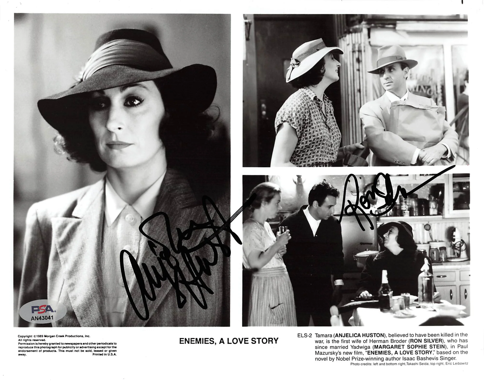 Anjelica Huston & Ron Silver Authentic Signed 8x10 Photo PSA/DNA #AN43041 - Image 2