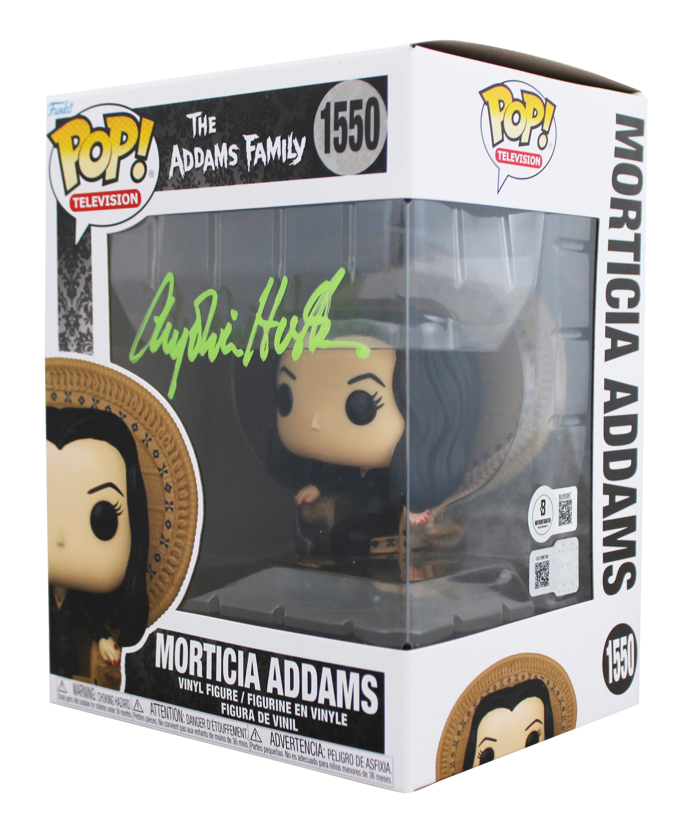 Anjelica Huston Signed Morticia Addams #1550 Funko Pop Vinyl Figure BAS #BU55067 - Image 3