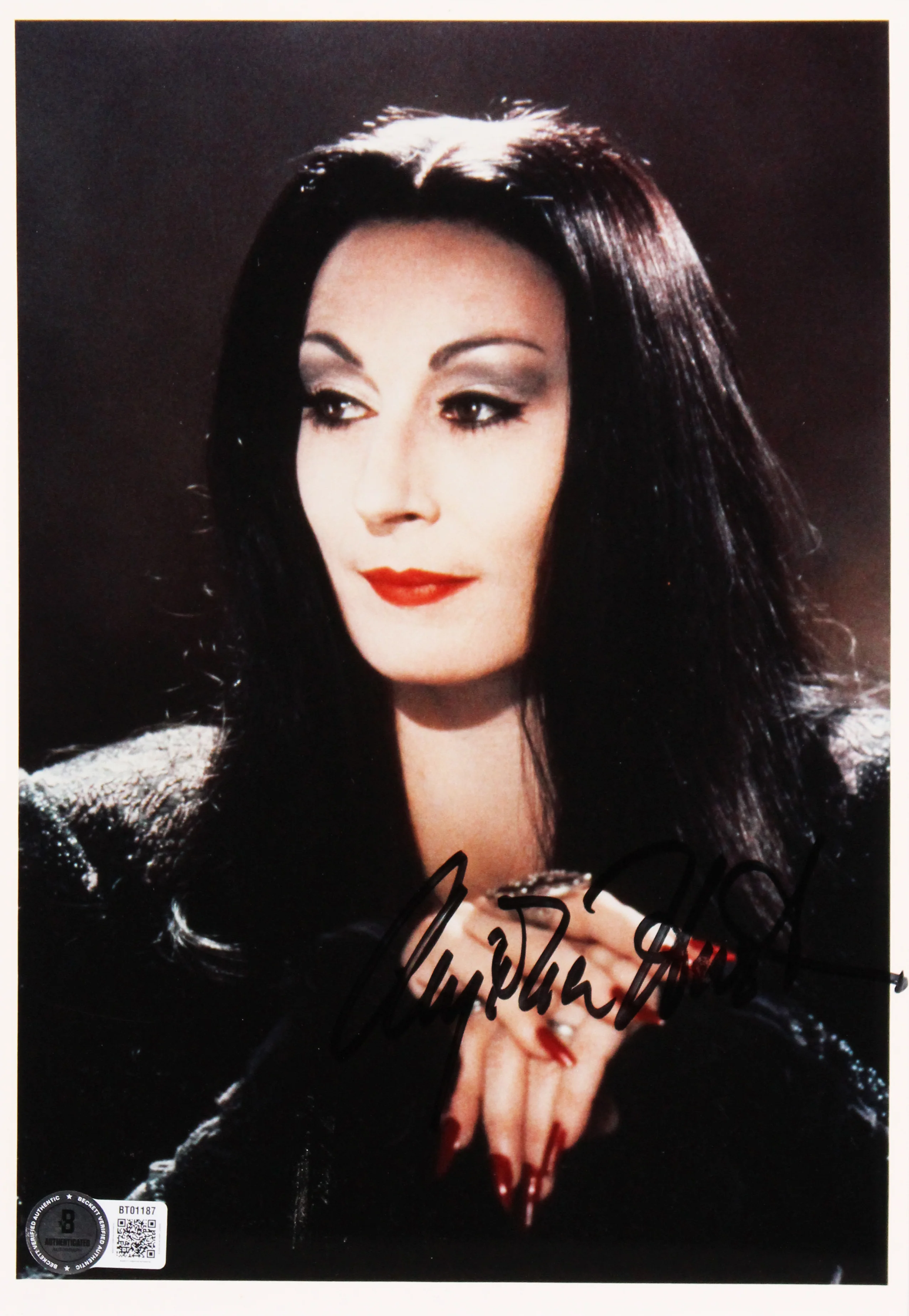 Anjelica Huston The Addams Family Signed 8x10 Framed Photo BAS #T01187 - Image 3