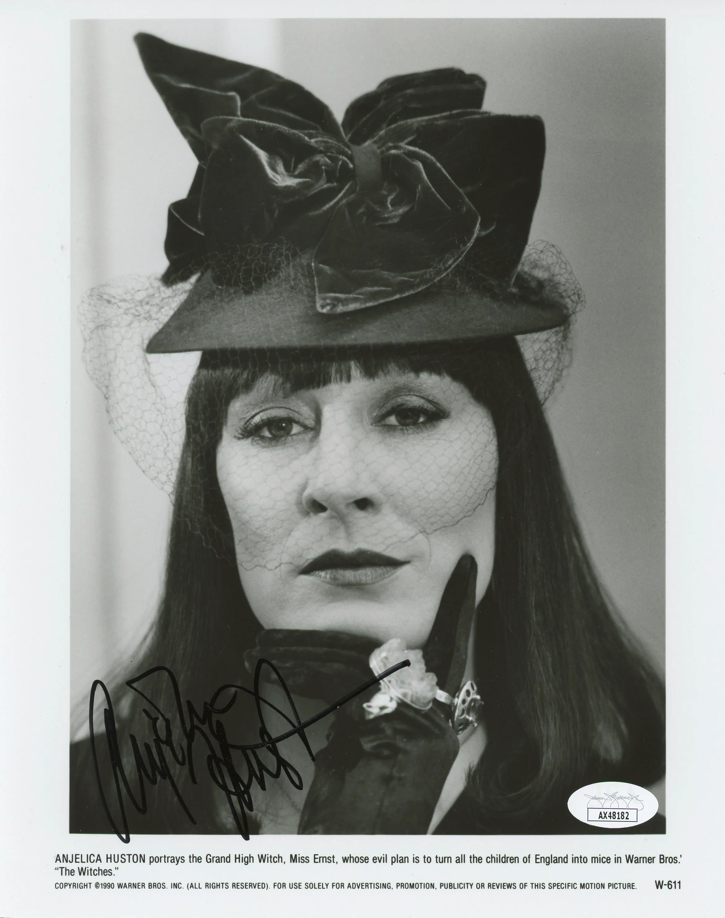 Anjelica Huston The Witches Authentic Signed 8x10 Photo Autographed JSA #AX48182